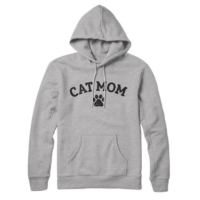 Cat Mom Unisex Pullover Hoodie - Soft Cotton Polyester with Kangaroo Pocket