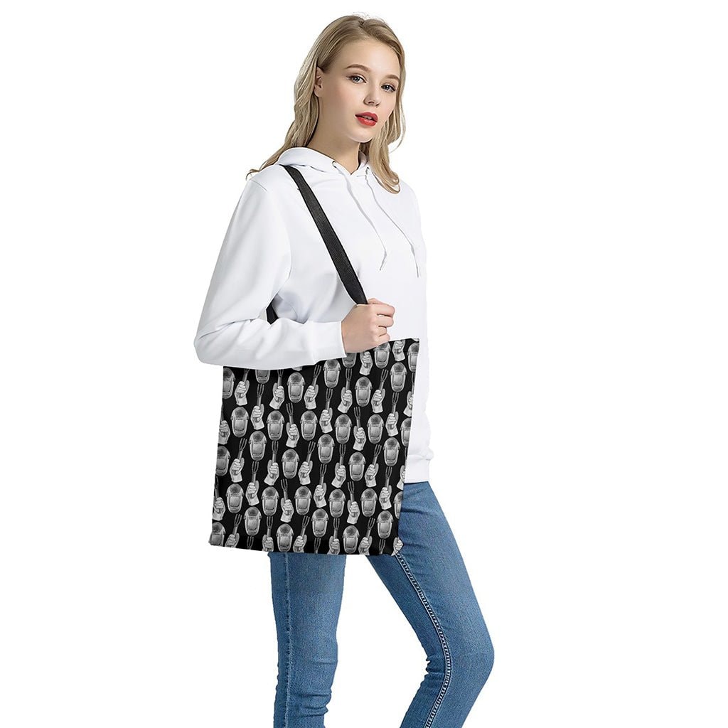 Watercolor Welder Pattern Print Tote Bag - Polyester Double-Sided Lightweight Shoulder Bag