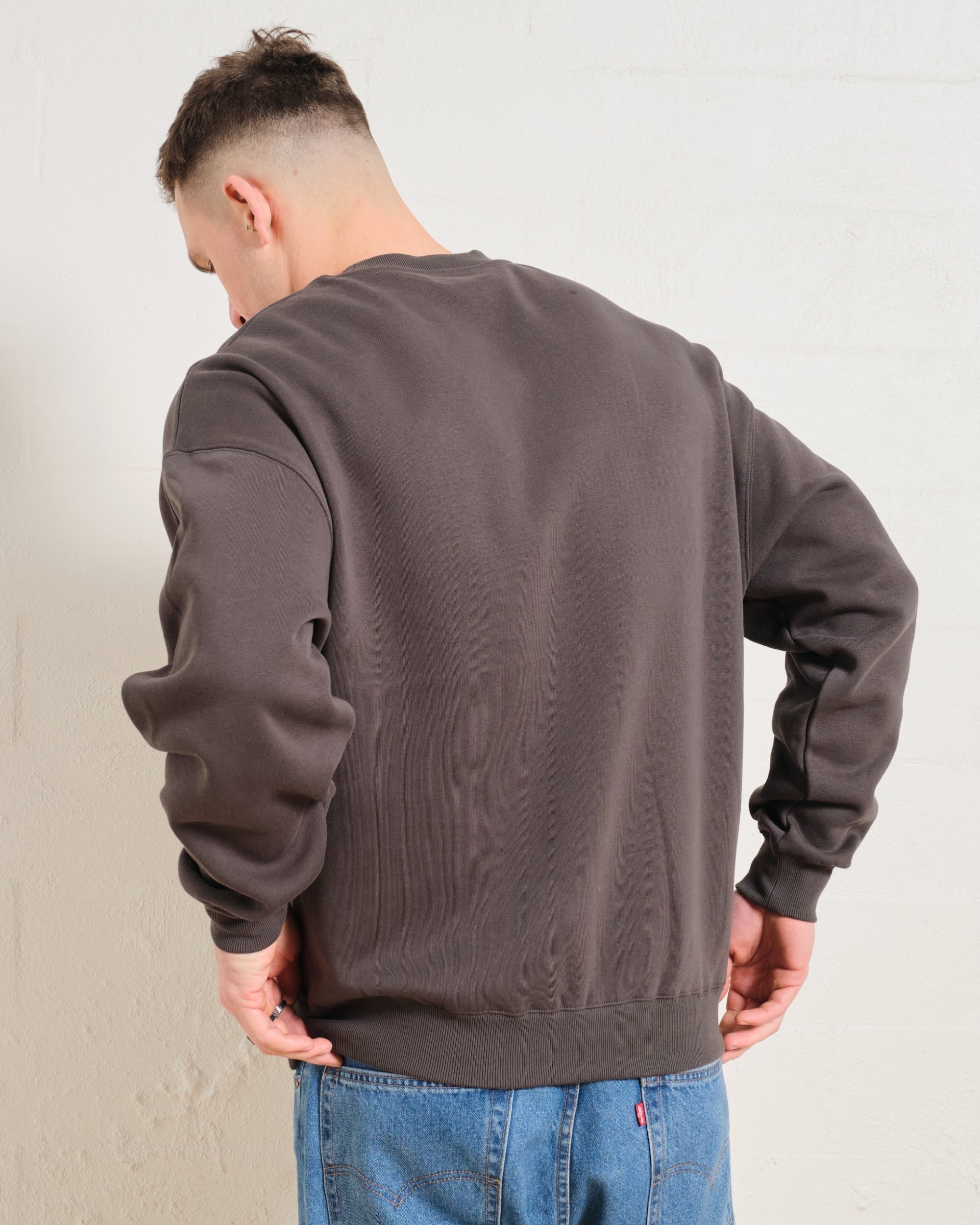 Unisex Sweatshirt 2 Pack Black Charcoal Drop Shoulder 340GSM Cotton Polyester