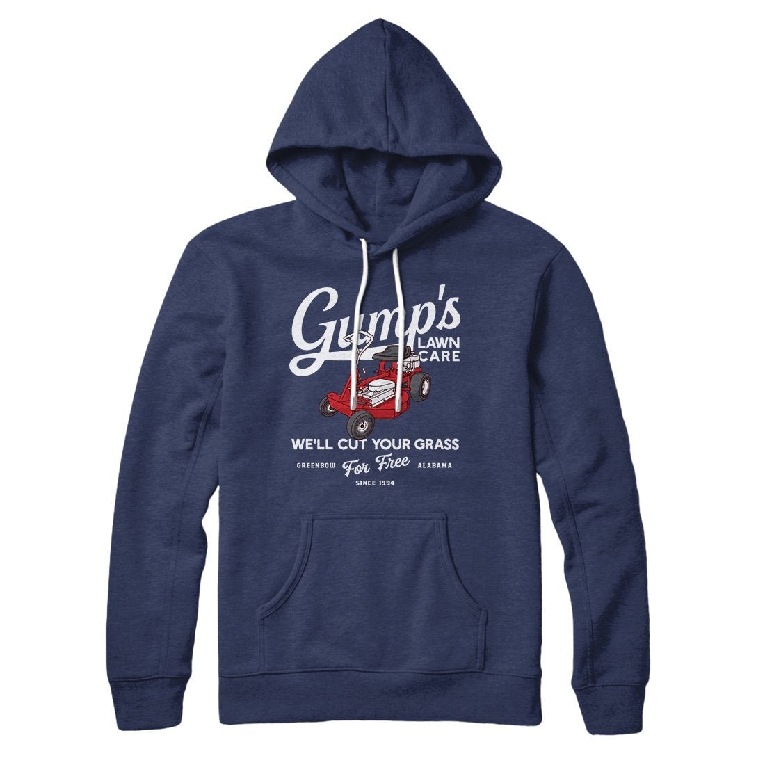 Gump's Lawn Service Unisex Pullover Hoodie - Cotton Polyester Loose Fit