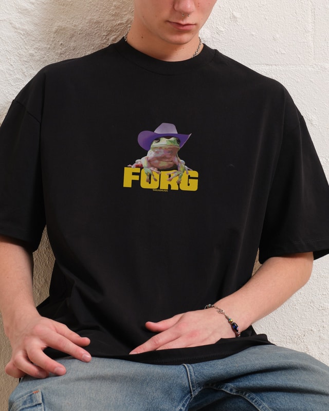 FORG Oversized Graphic Tee Unisex 90s Boxy Fit 100% Combed Cotton Heavyweight 275gsm