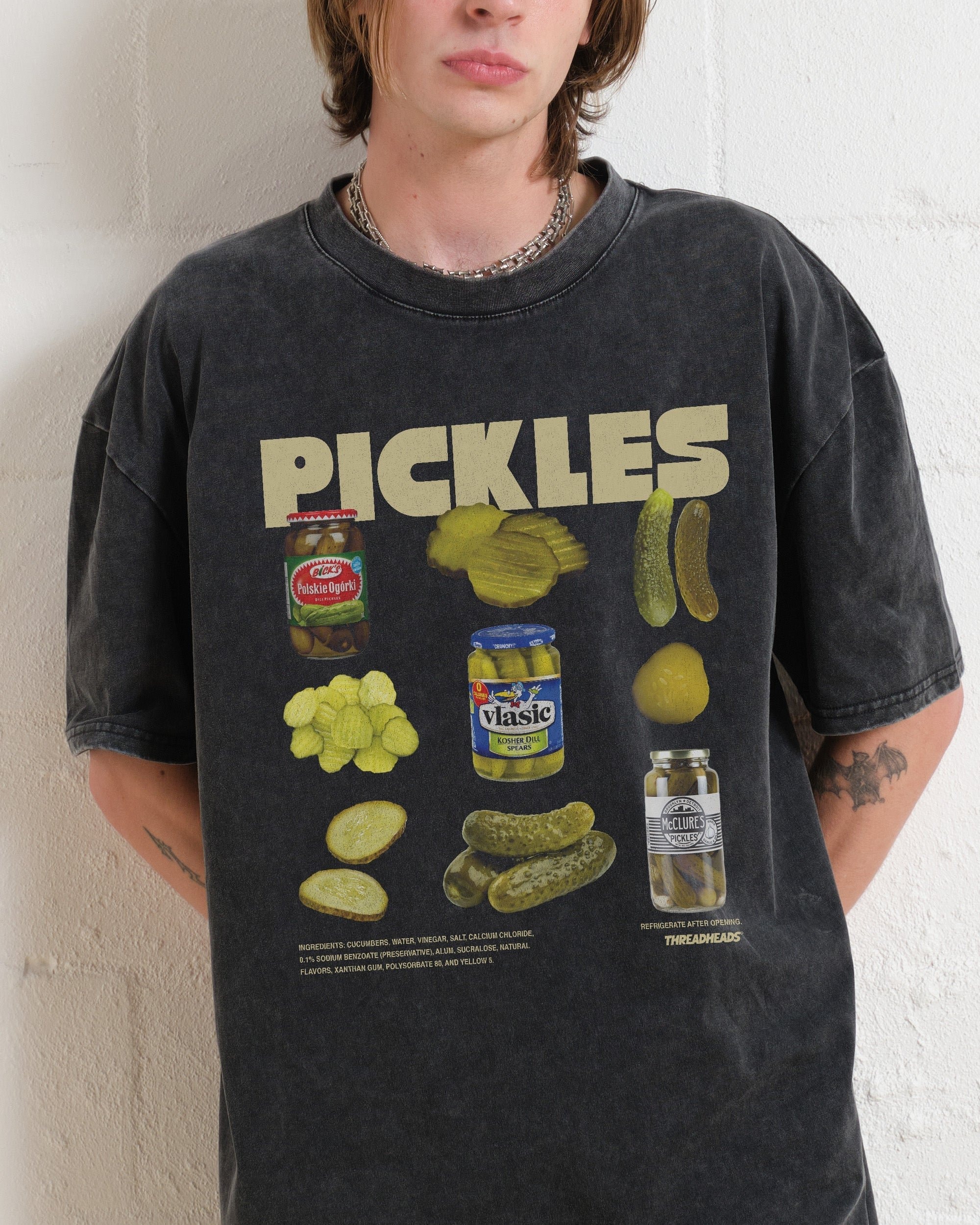 Pickles Oversized Graphic Tee - Threadheads Unisex 90s Boxy Fit 100% Combed Cotton