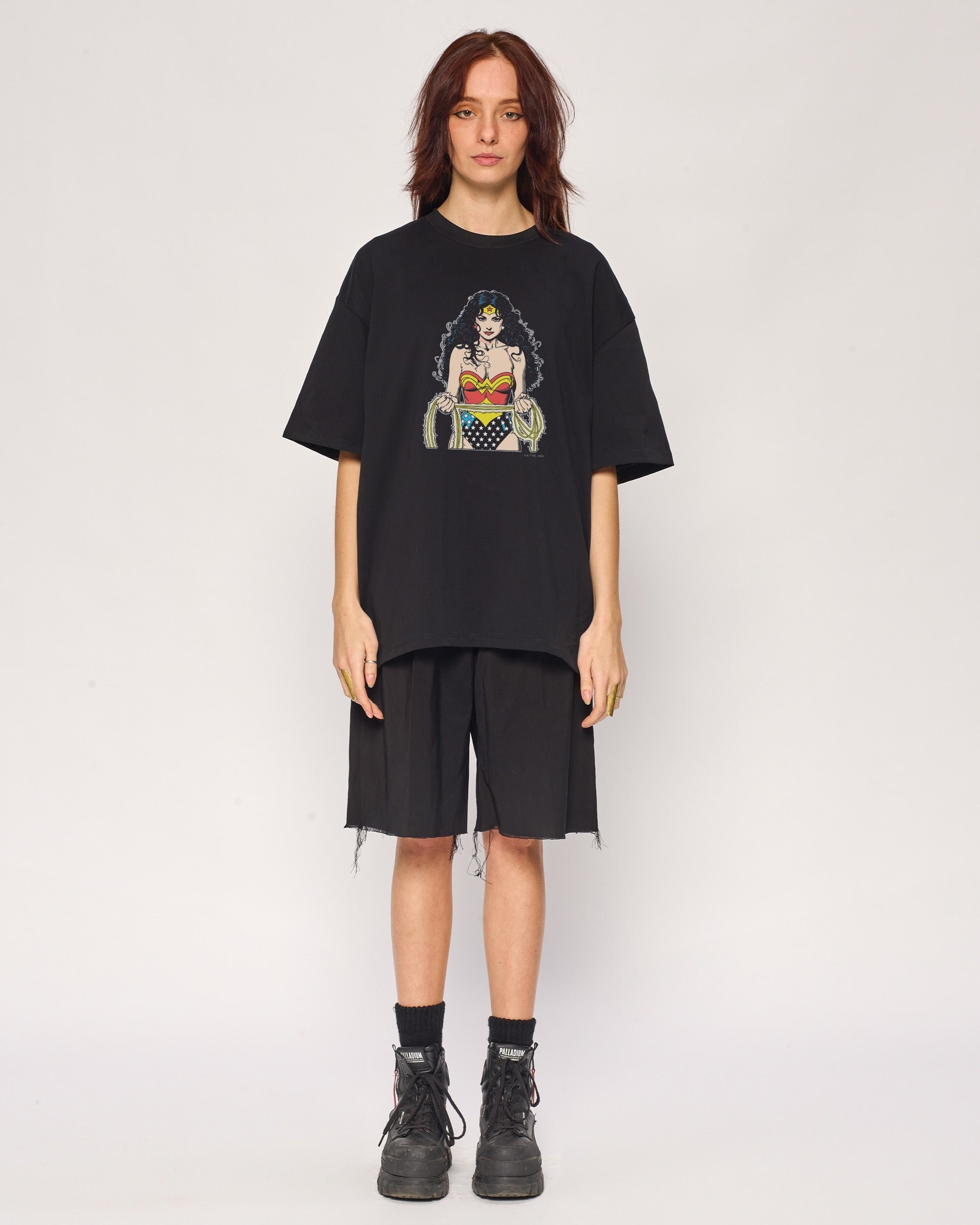 Wonder Woman Oversized Graphic Tee - DC Official Collab, 100% Combed Cotton Unisex 275gsm