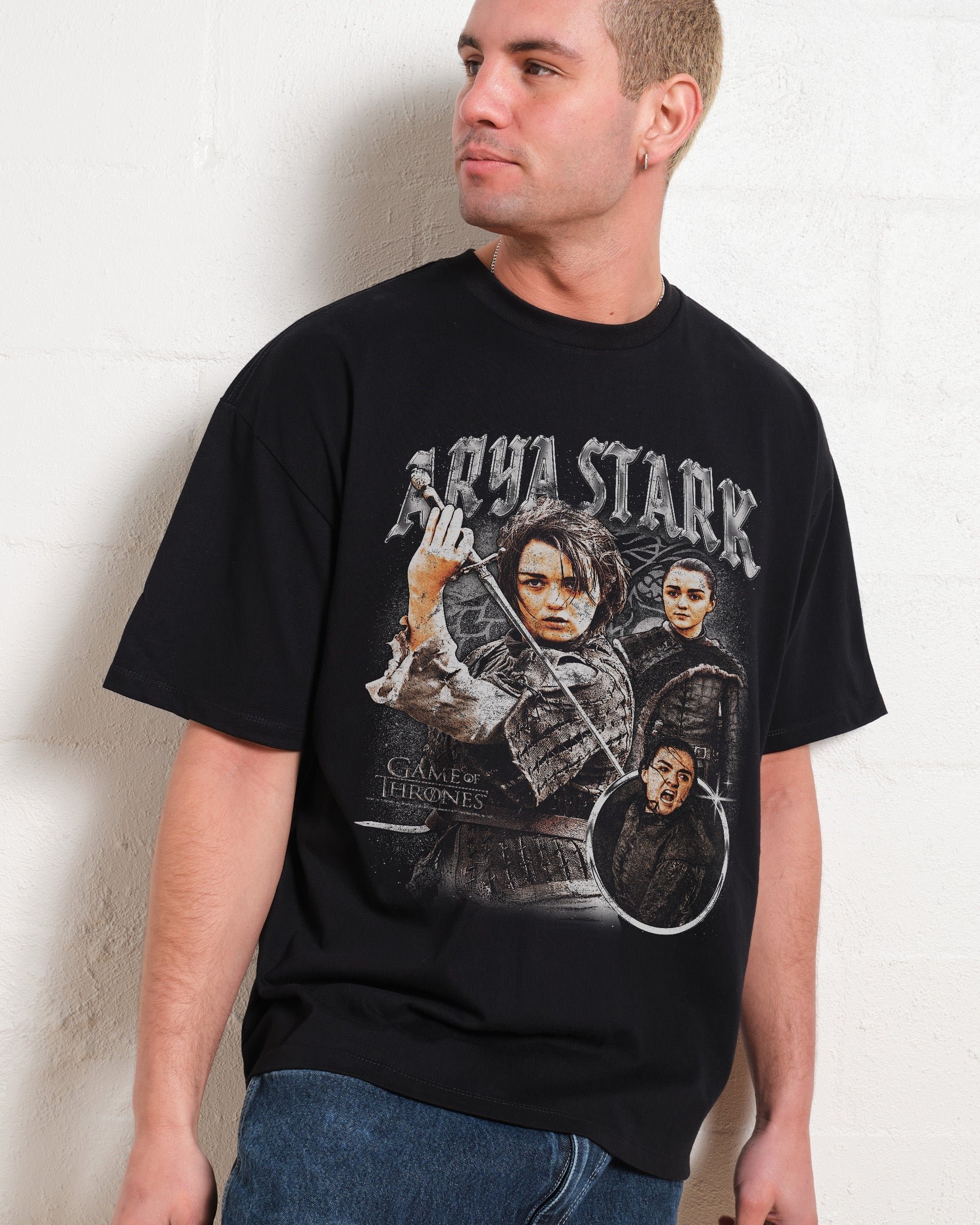 Vintage Arya Stark Oversized Graphic T-Shirt Game of Thrones Unisex