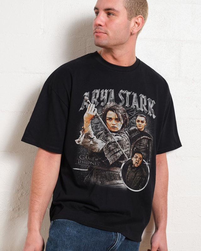 Vintage Arya Stark Oversized Graphic T-Shirt Game of Thrones Unisex