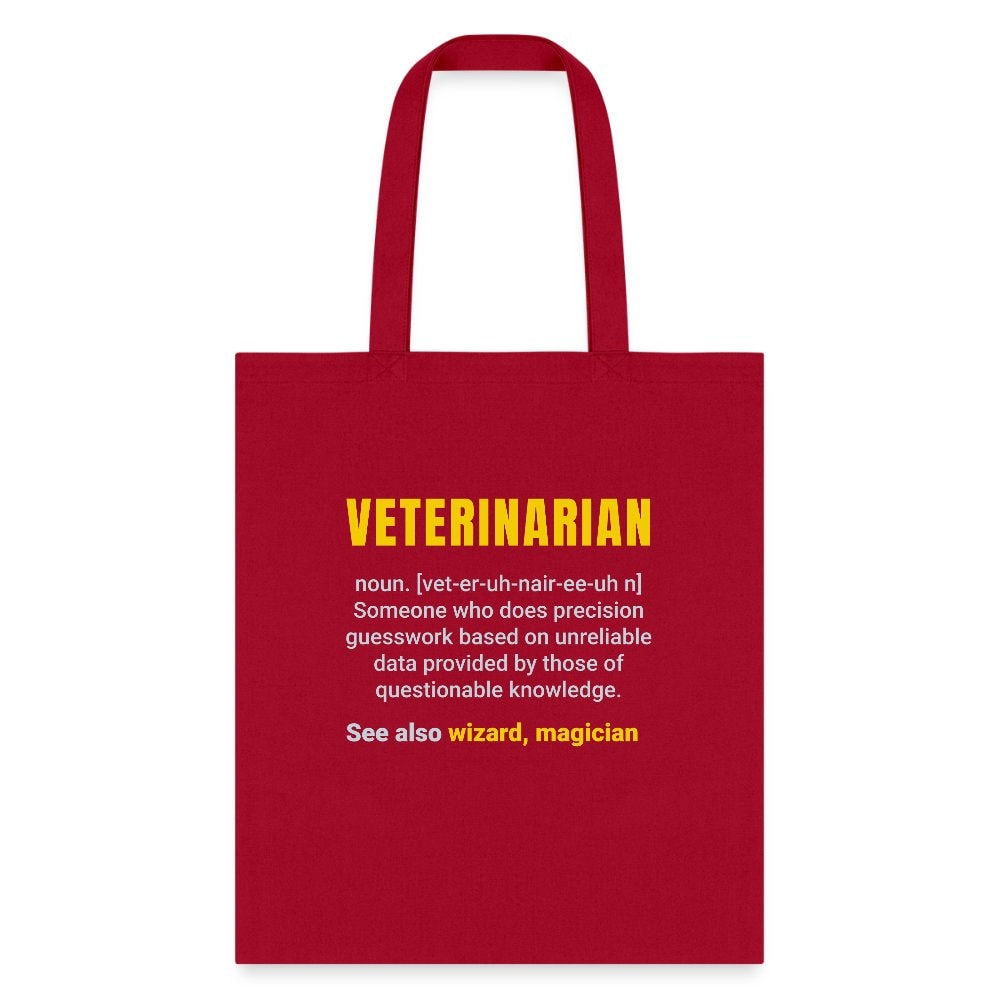 Veterinarian Definition Cotton Tote Bag - Veterinary Medicine Design