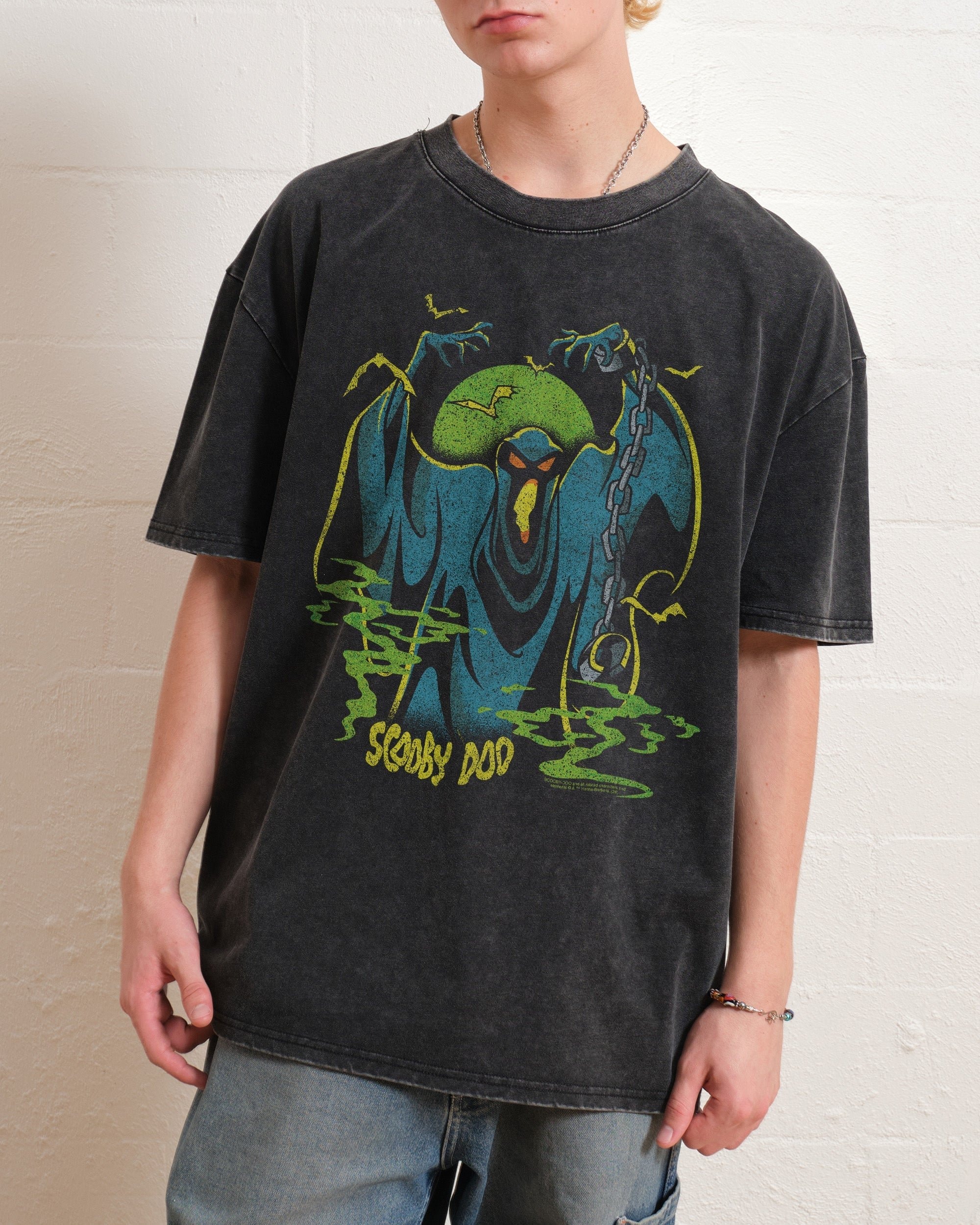 Scooby-Doo Green Ghost Oversized Graphic T-Shirt Unisex 100% Combed Cotton