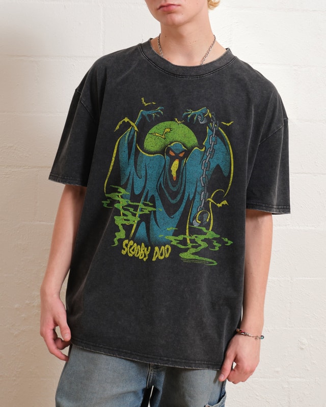 Scooby-Doo Green Ghost Oversized Graphic T-Shirt Unisex 100% Combed Cotton
