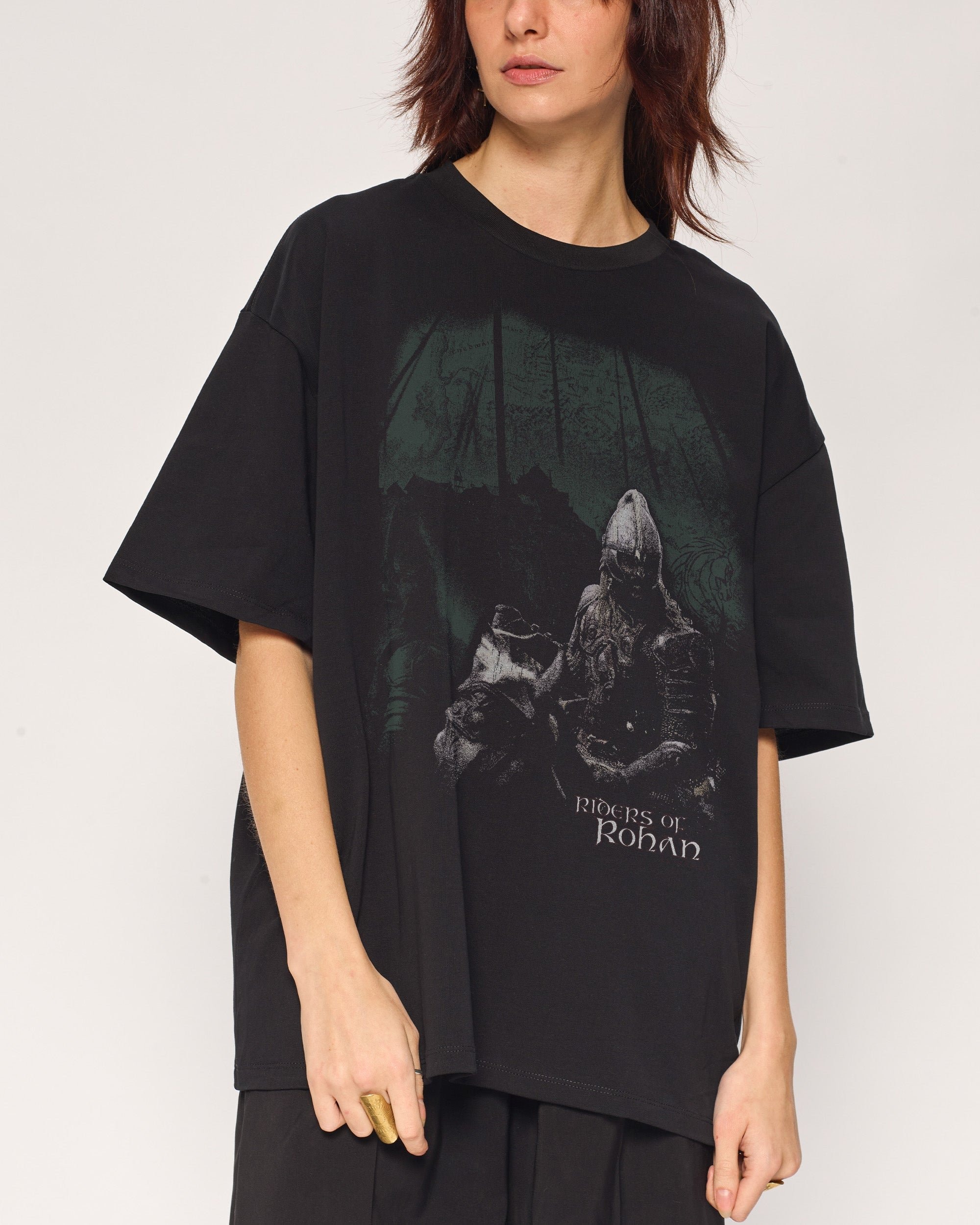 Riders of Rohan Oversized Graphic Tee - Lord of the Rings Unisex 90s Boxy Fit