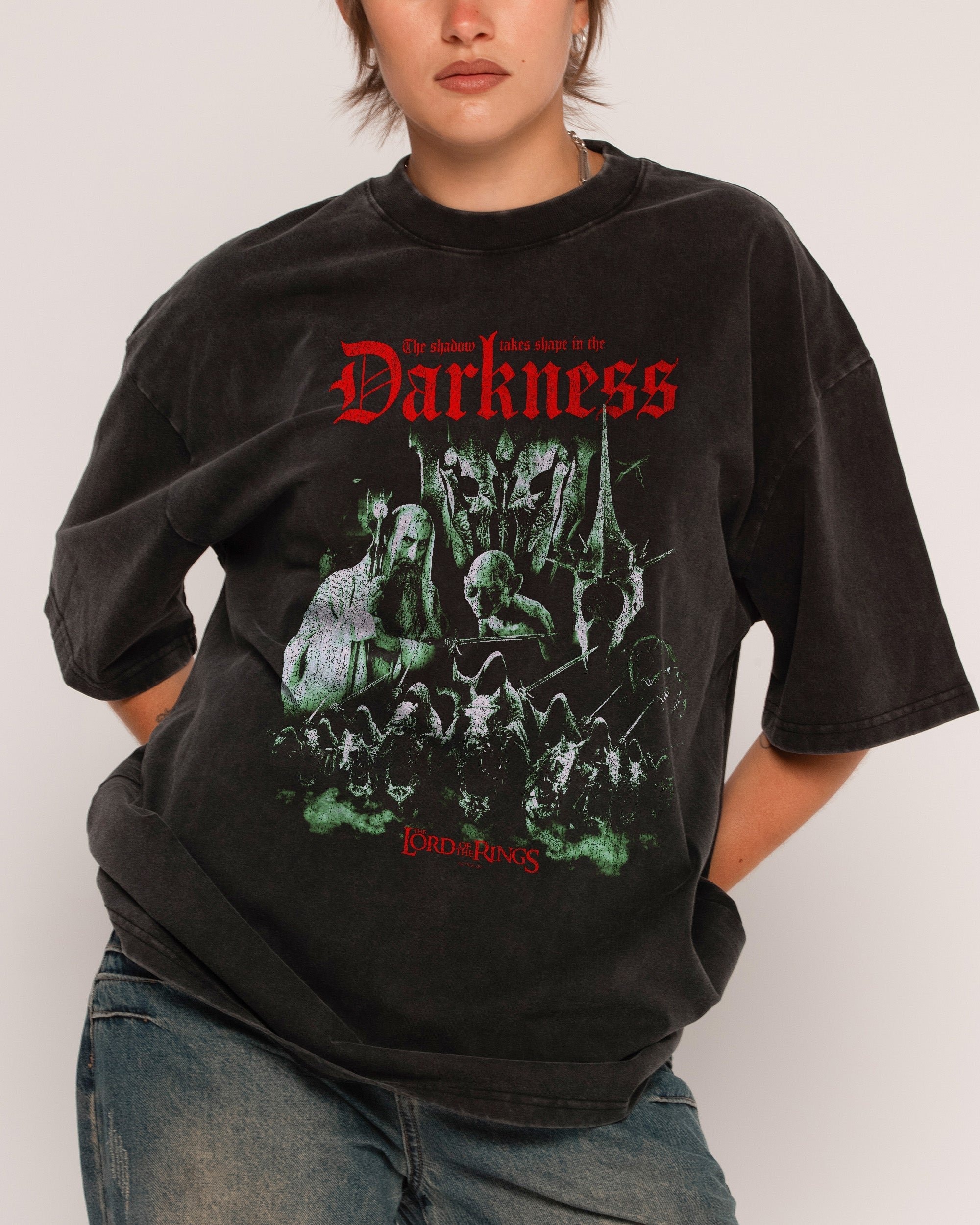 Darkness Oversized Lord of the Rings Graphic T-Shirt Unisex 100% Combed Cotton