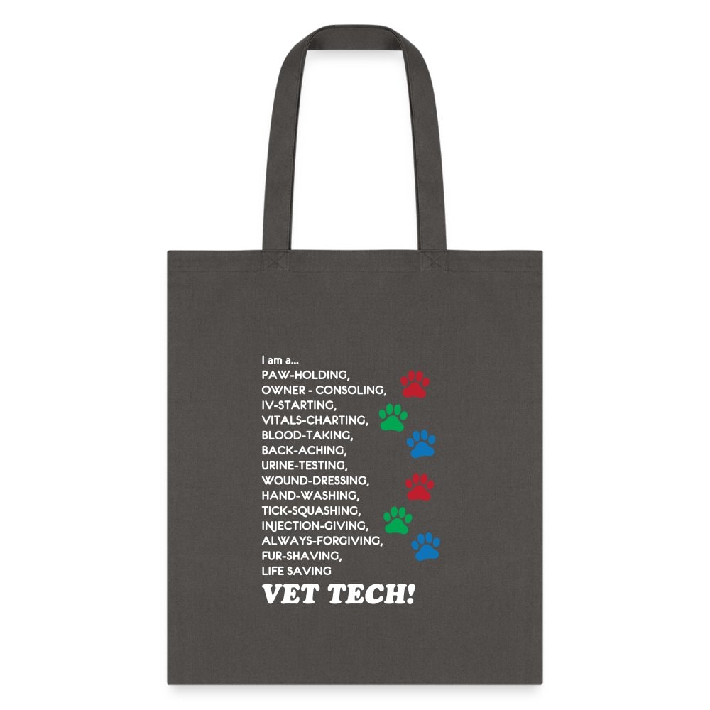 Vet Tech Tote Bag - I Am A Vet Tech Shoulder Bag for Veterinary Students and Vets