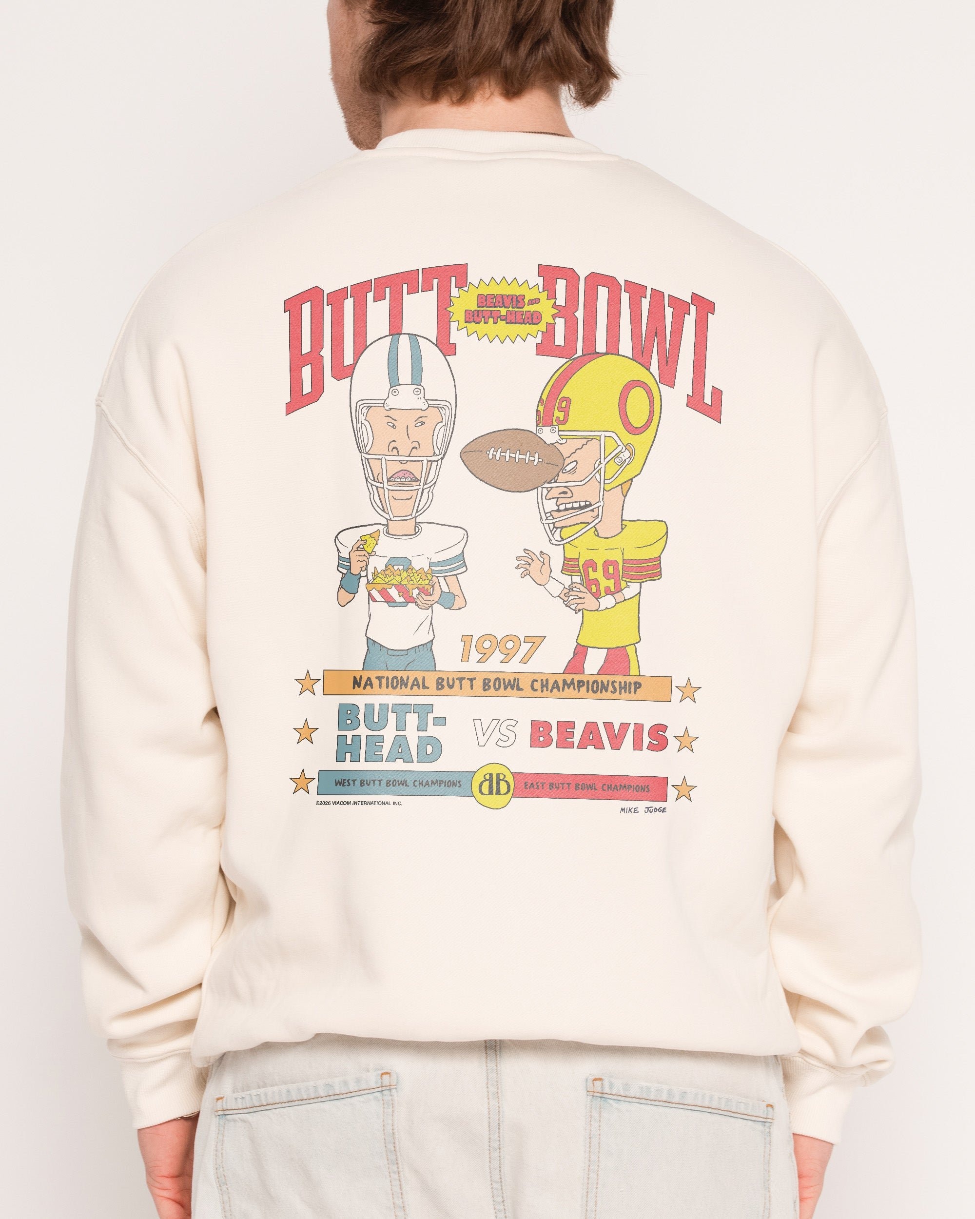 Beavis and Butthead Butt Bowl Unisex Sweatshirt - Premium 340gsm Cotton Polyester Blend