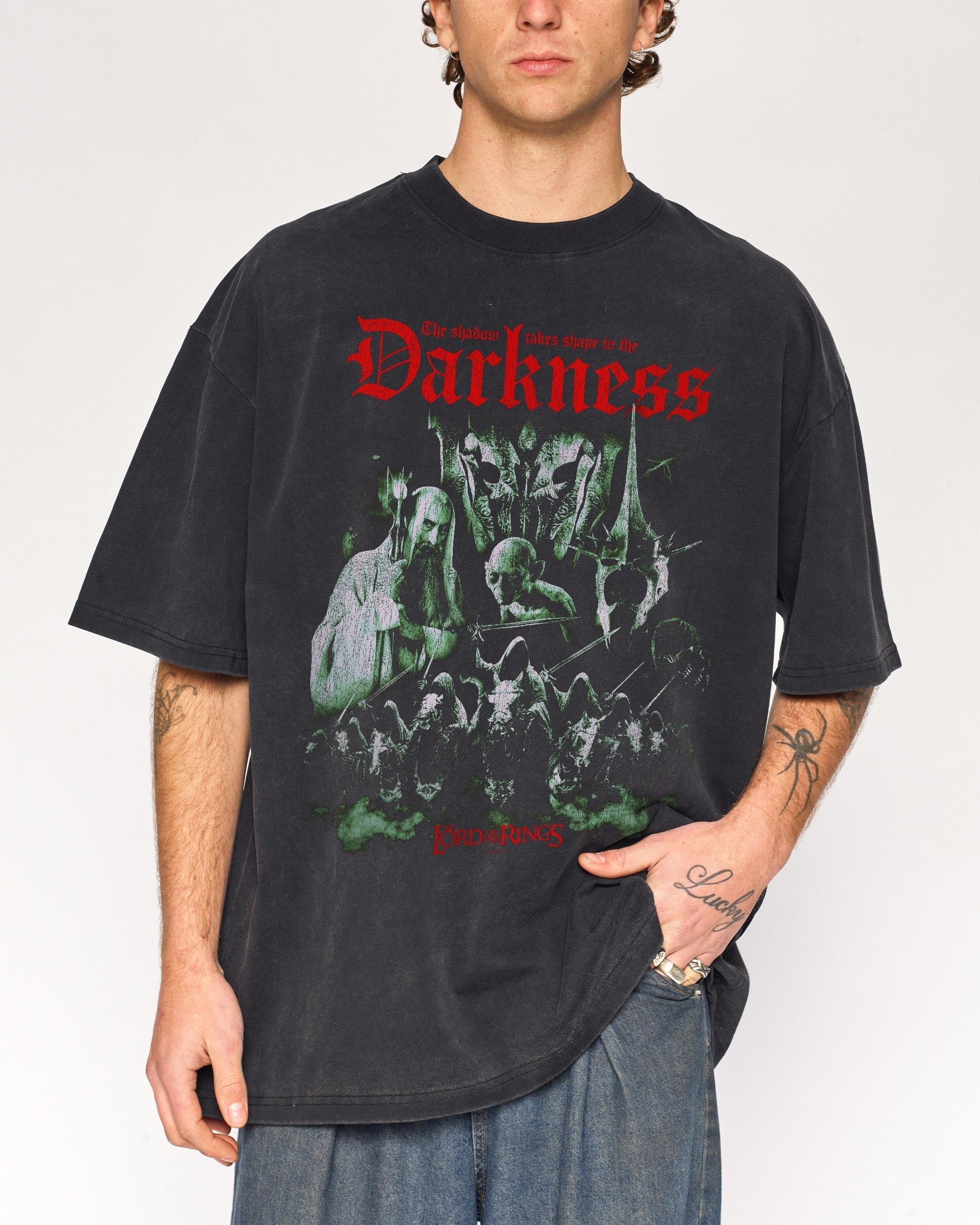 Darkness Oversized Lord of the Rings Graphic T-Shirt Unisex 100% Combed Cotton