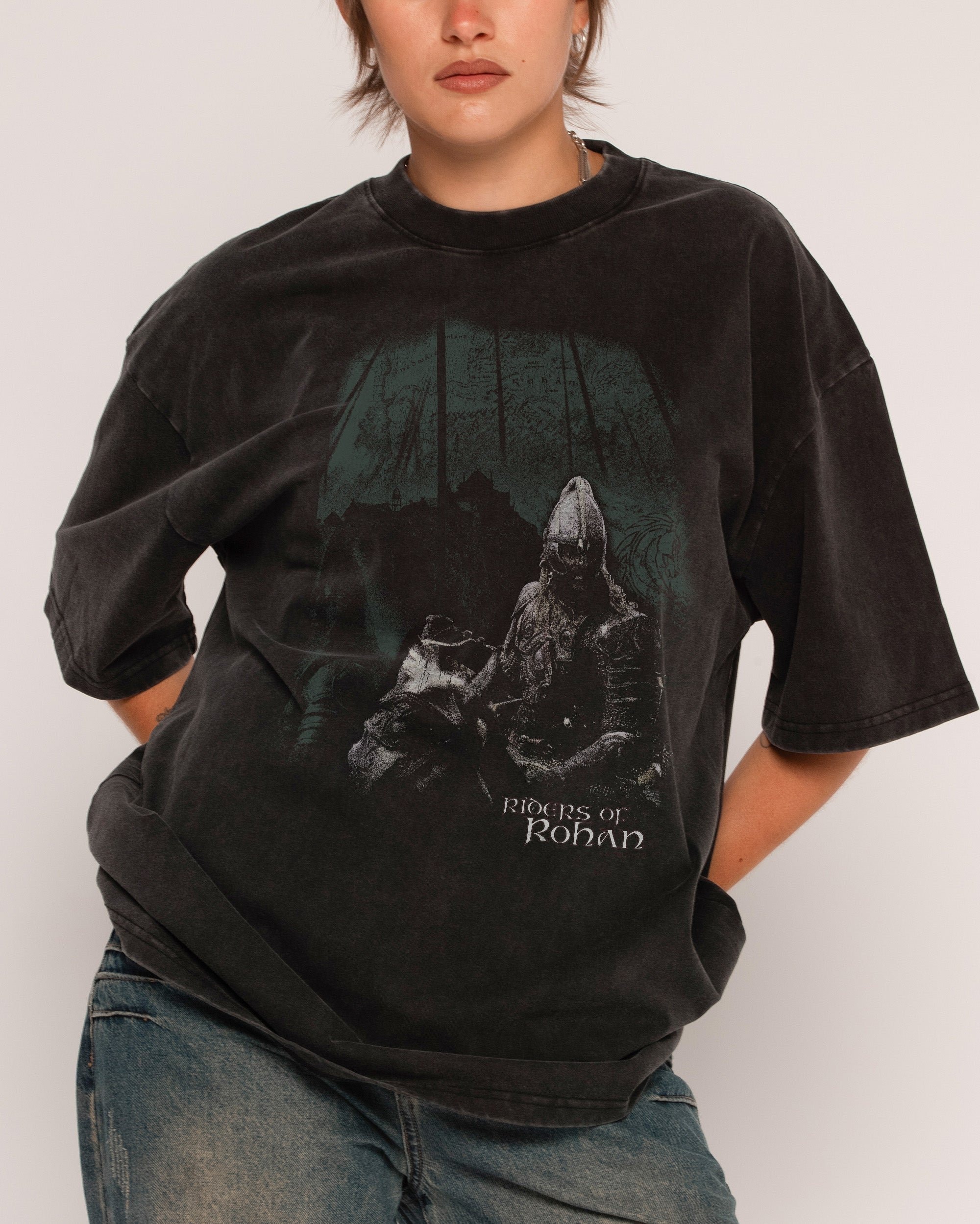 Riders of Rohan Oversized Graphic Tee - Lord of the Rings Unisex 90s Boxy Fit