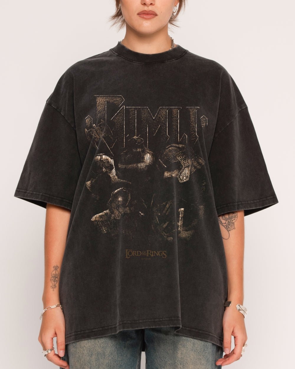 Gimli Oversized Graphic Tee - Lord of the Rings Official Collab Unisex 100% Combed Cotton