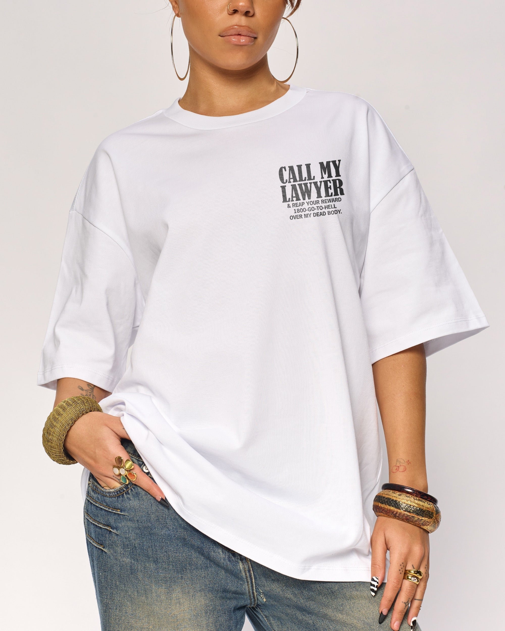 Call My Lawyer Reaper Edition Oversized Graphic Tee - Threadheads Unisex