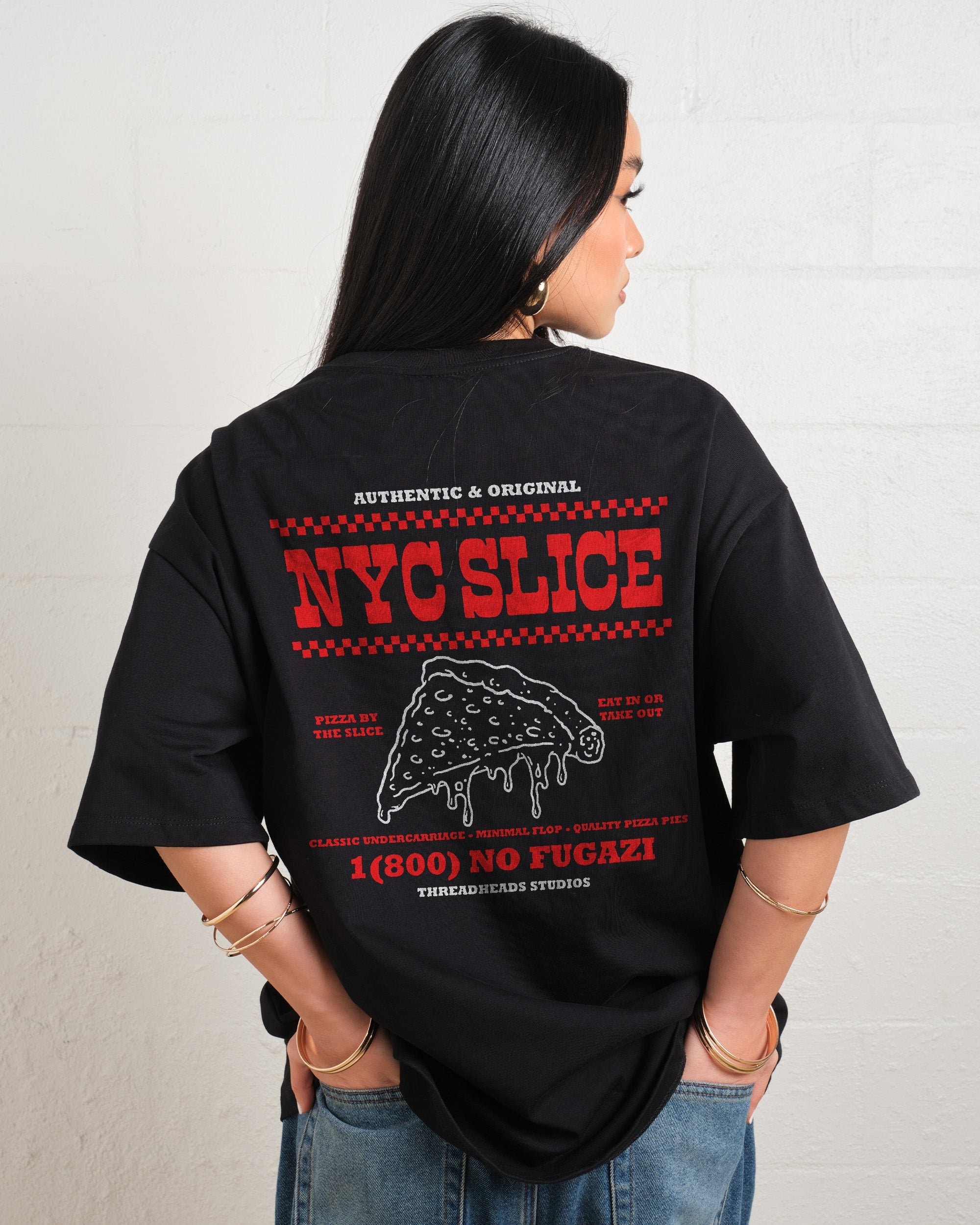 NYC Slice Oversized Graphic Tee - Premium 100% Combed Cotton Unisex T-Shirt