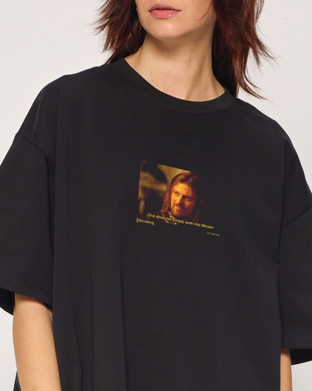 Boromeme Oversized Lord of the Rings Graphic Tee - Unisex 90s Boxy Fit 100% Combed Cotton