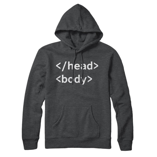 Html Head Body Hoodie - Unisex Cotton Polyester Pullover with Kangaroo Pocket