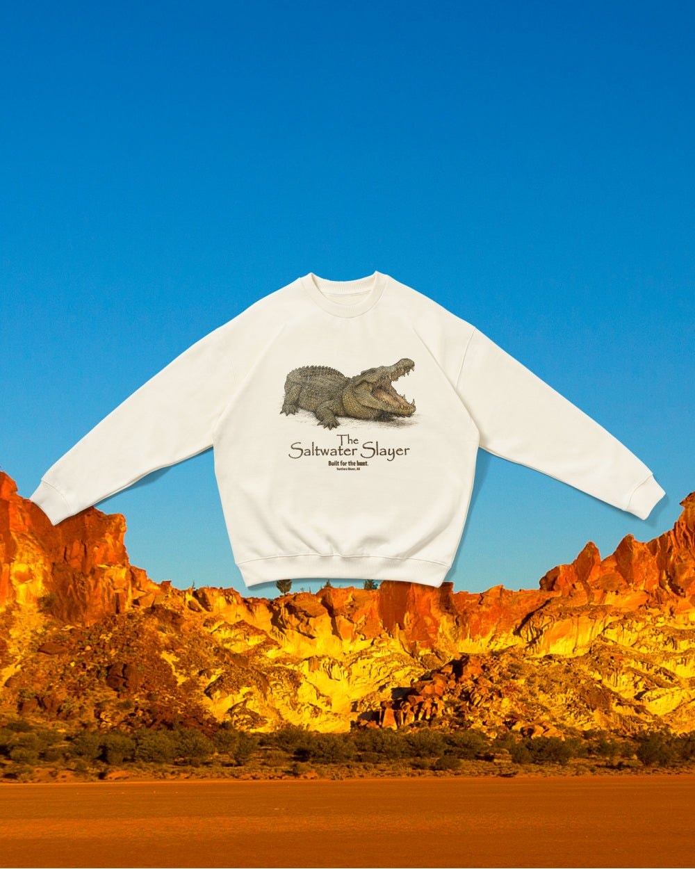 Saltwater Slayer Unisex Sweatshirt - Premium 340gsm Cotton-Polyester Graphic Print