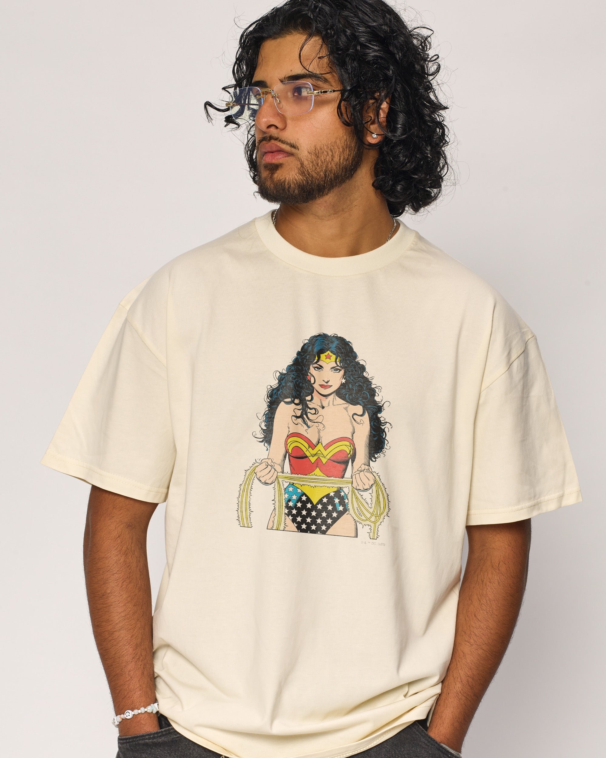 Wonder Woman Oversized Graphic Tee - DC Official Collab, 100% Combed Cotton Unisex 275gsm