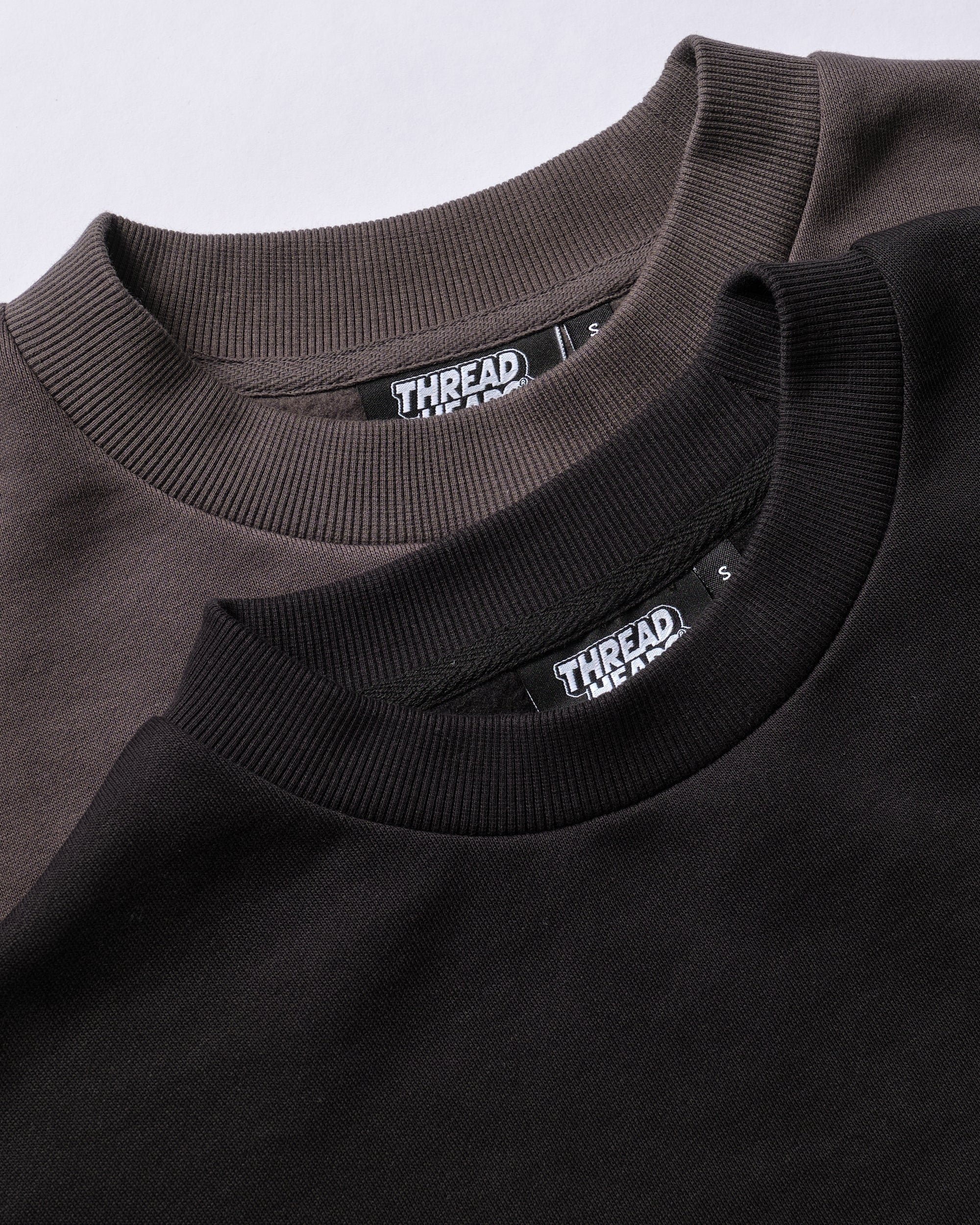 Unisex Sweatshirt 2 Pack Black Charcoal Drop Shoulder 340GSM Cotton Polyester