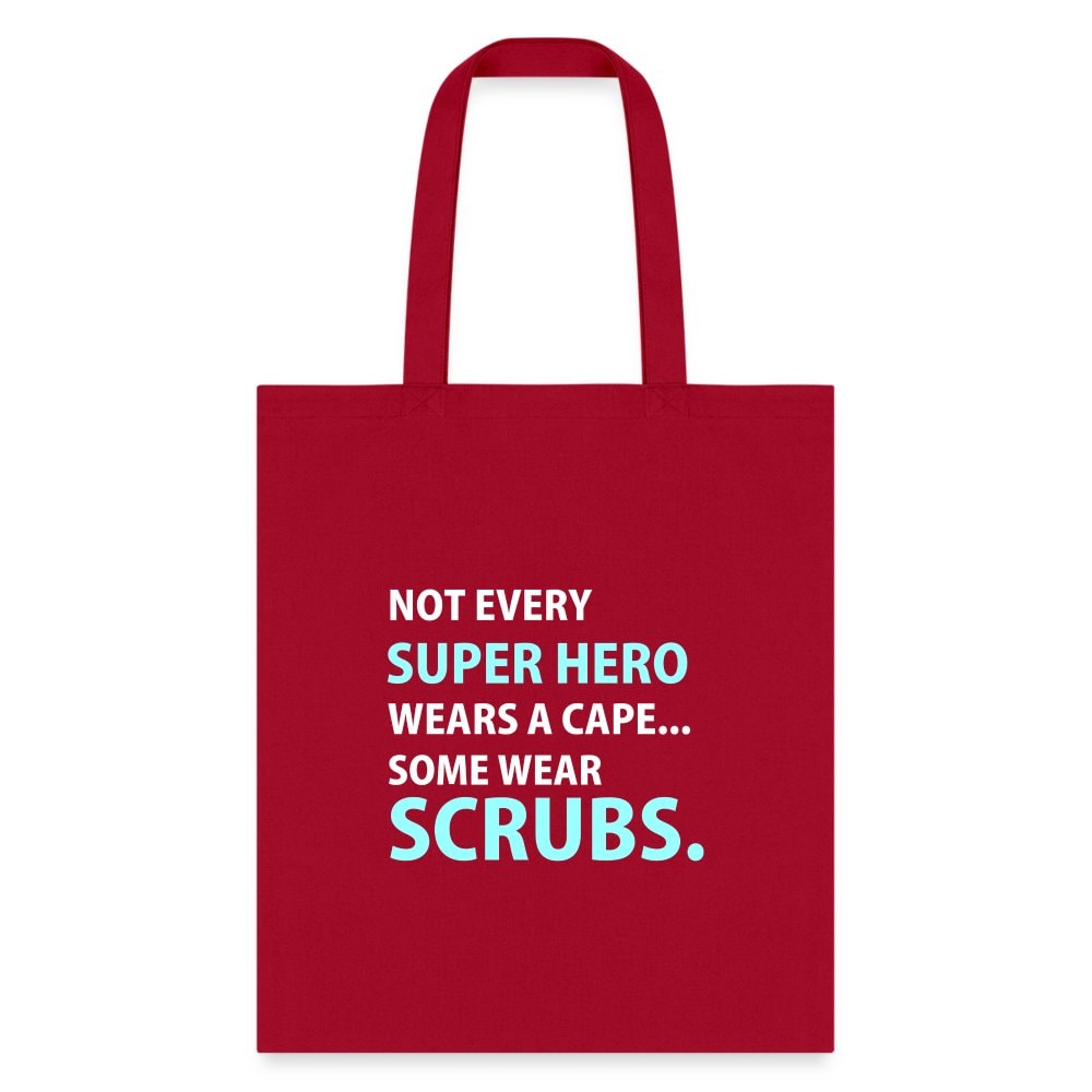 Veterinary Superhero Scrubs Cotton Tote Bag - Vet Tech Gift