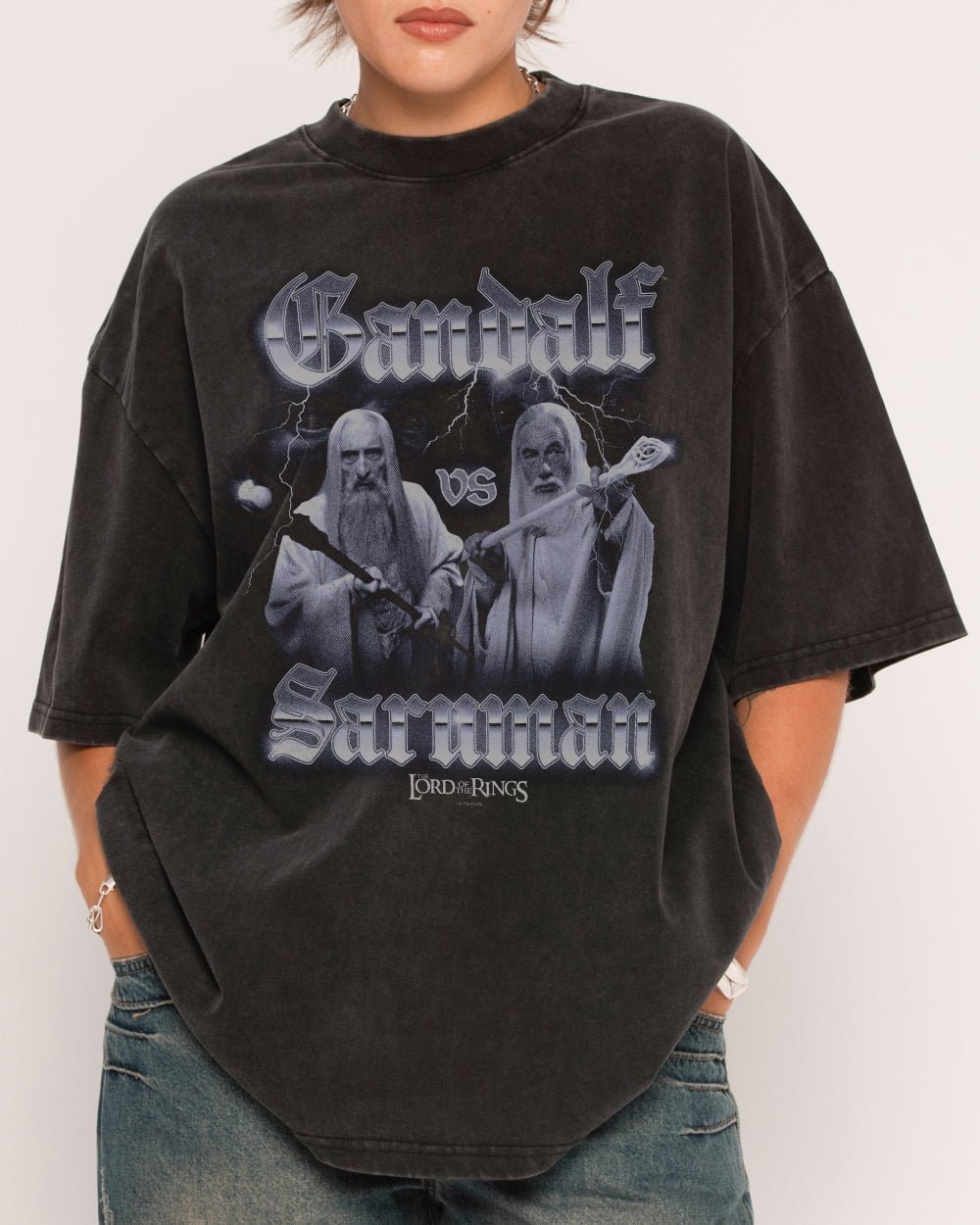 Showdown Oversized Lord of the Rings Graphic T-Shirt Unisex 100% Combed Cotton