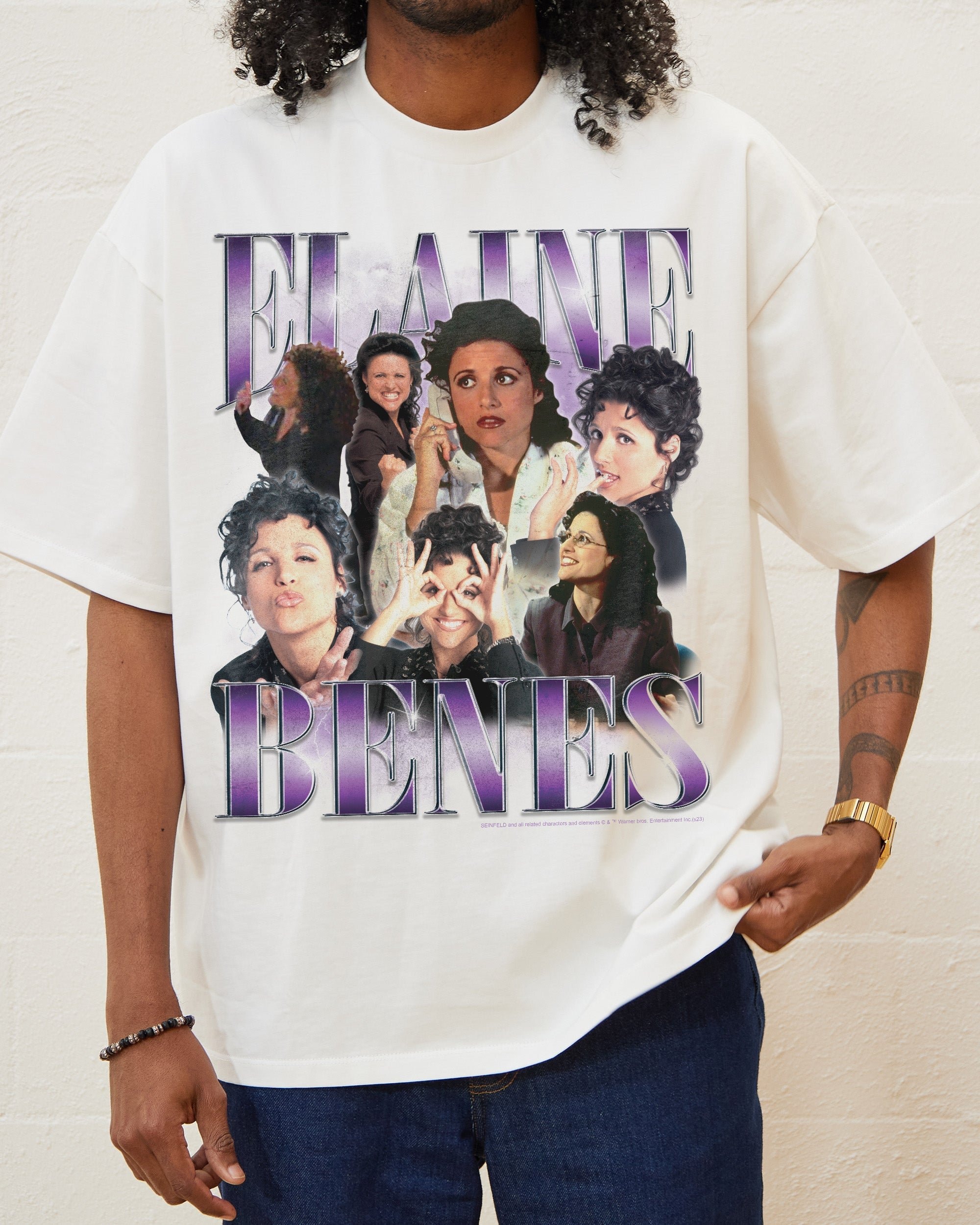 Vintage Elaine Oversized Graphic Tee Seinfeld Collab Unisex 90s Boxy Fit
