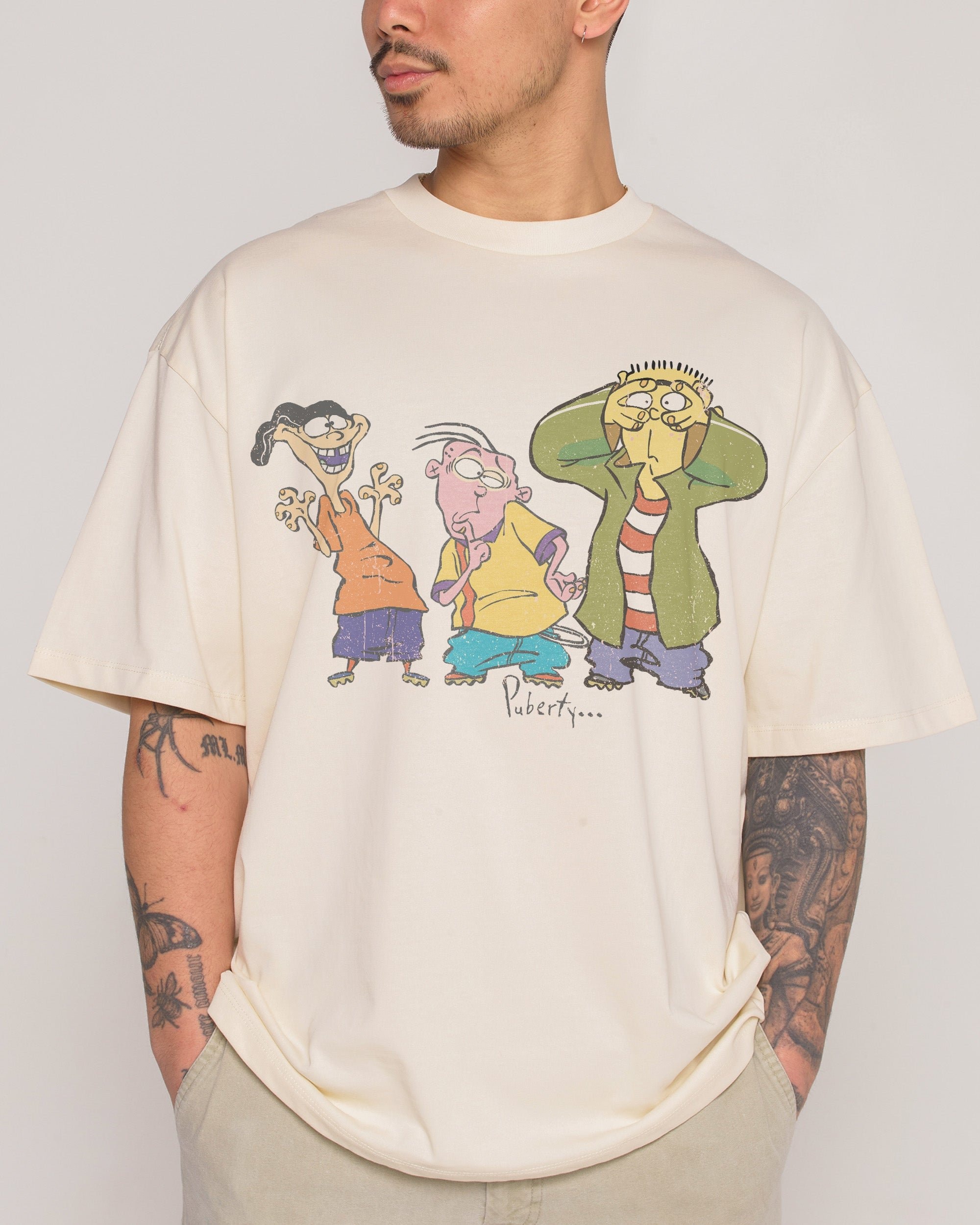 Puberty is Unforgiving Oversized Ed Edd n Eddy Graphic T-Shirt Unisex