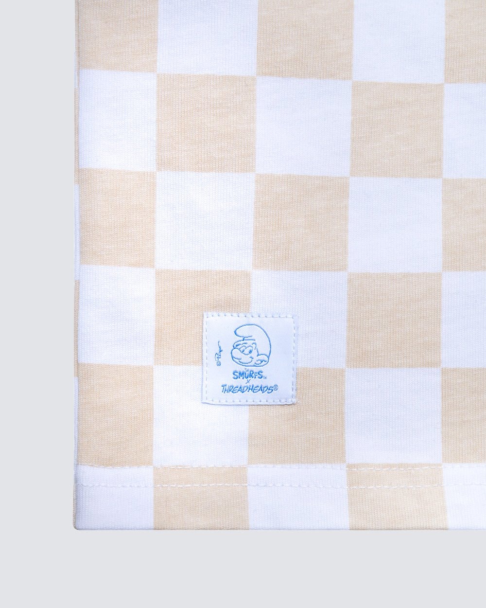 Smurf Check Oversized Graphic Tee - Unisex 90s Boxy Fit 100% Combed Cotton