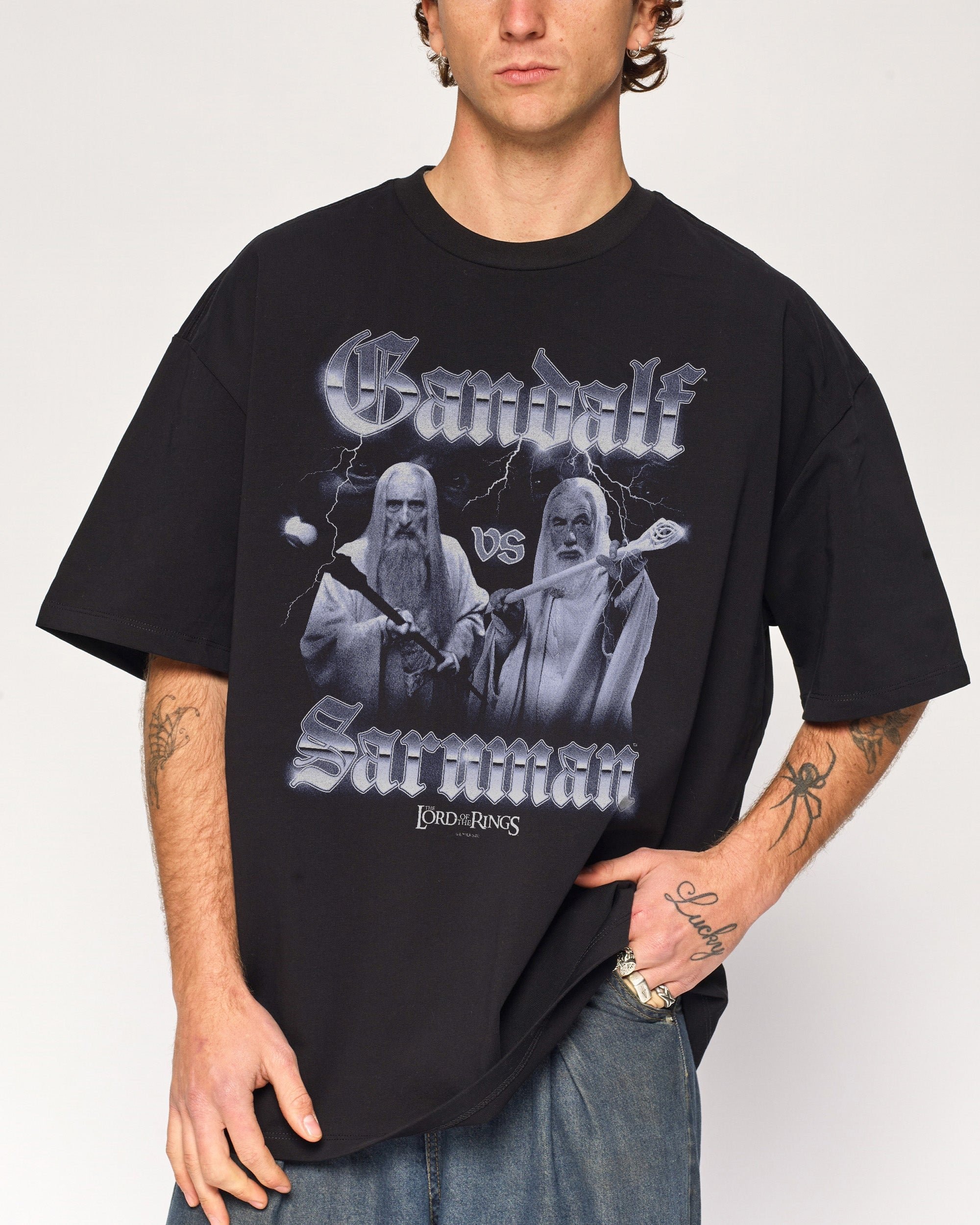 Showdown Oversized Lord of the Rings Graphic T-Shirt Unisex 100% Combed Cotton