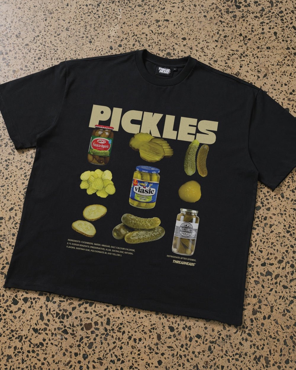 Pickles Oversized Graphic Tee - Threadheads Unisex 90s Boxy Fit 100% Combed Cotton