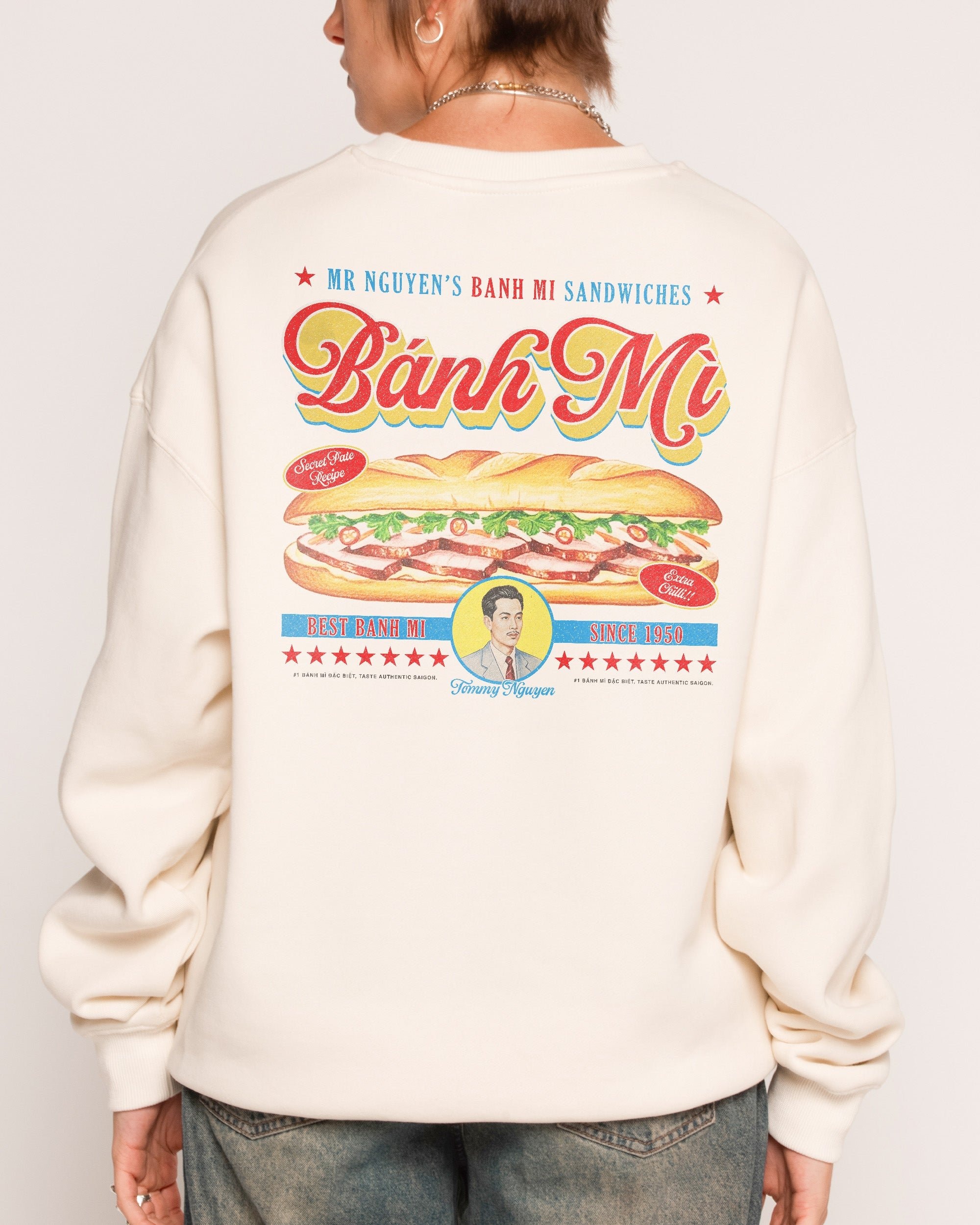 Mr Nguyen's Banh Mi Unisex Sweatshirt - Premium 340gsm Cotton-Poly Graphic Print