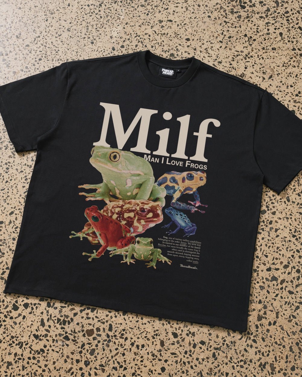Man I Love Frogs Oversized Graphic Tee Unisex 90s Boxy Fit 100% Combed Cotton