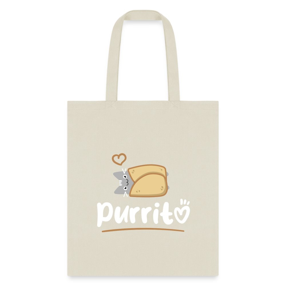 Purritto Cotton Tote Bag - Veterinary Medicine Designs for Vet Techs Students Staff