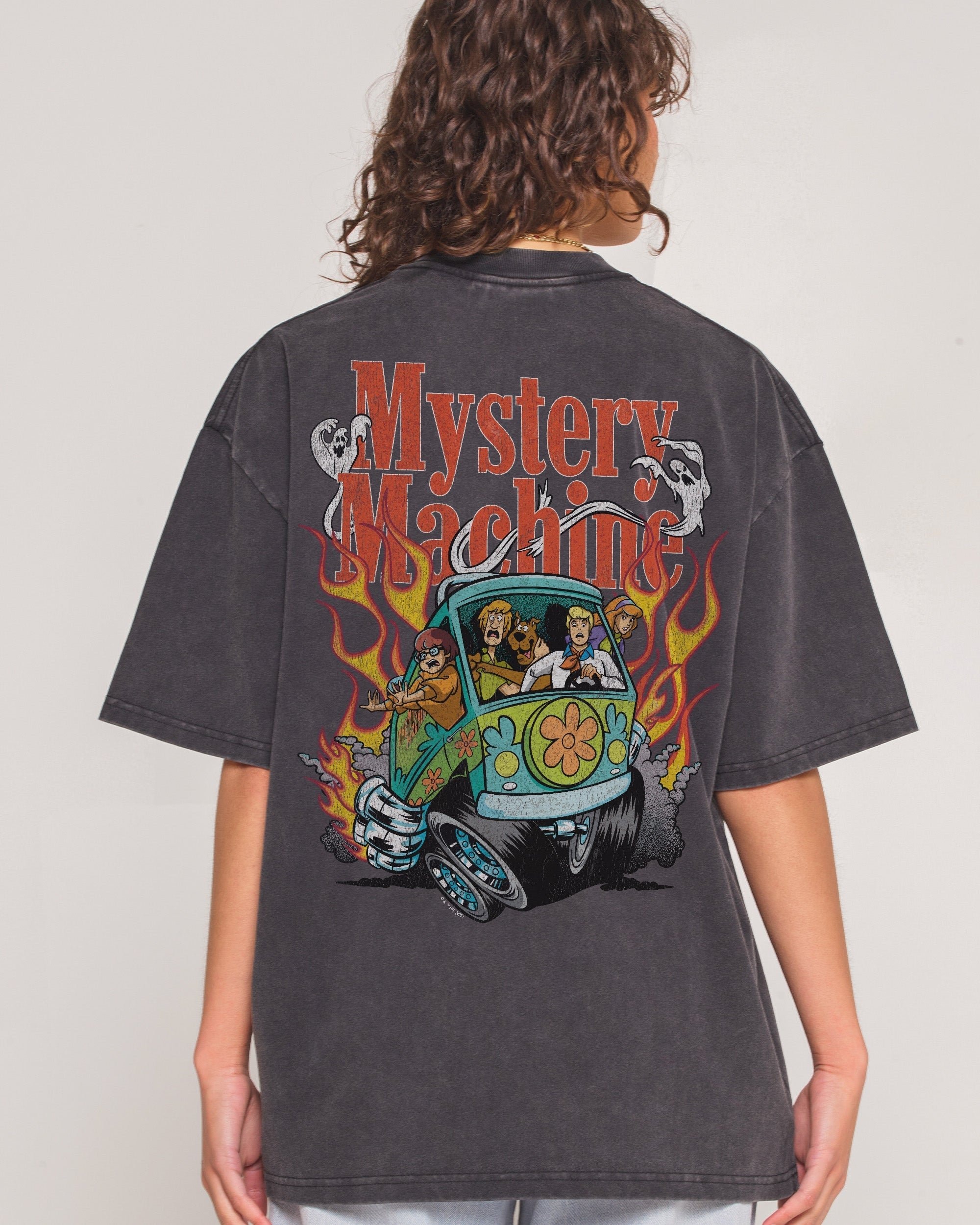 Mystery Machine Oversized Graphic Tee - Scooby-Doo Unisex 100% Combed Cotton