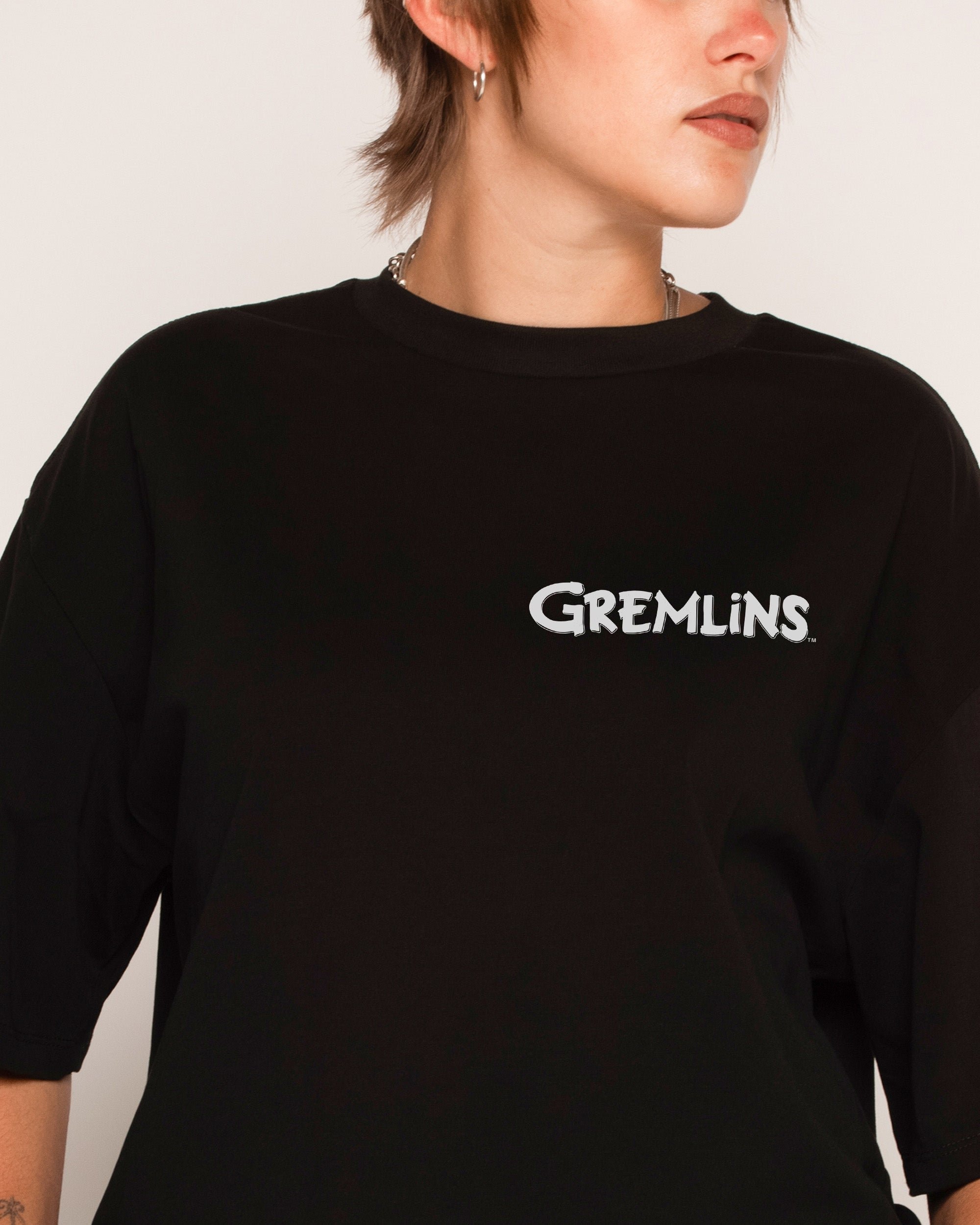 Scared Gizmo Oversized Graphic Tee - Gremlins Collab Unisex 100% Combed Cotton