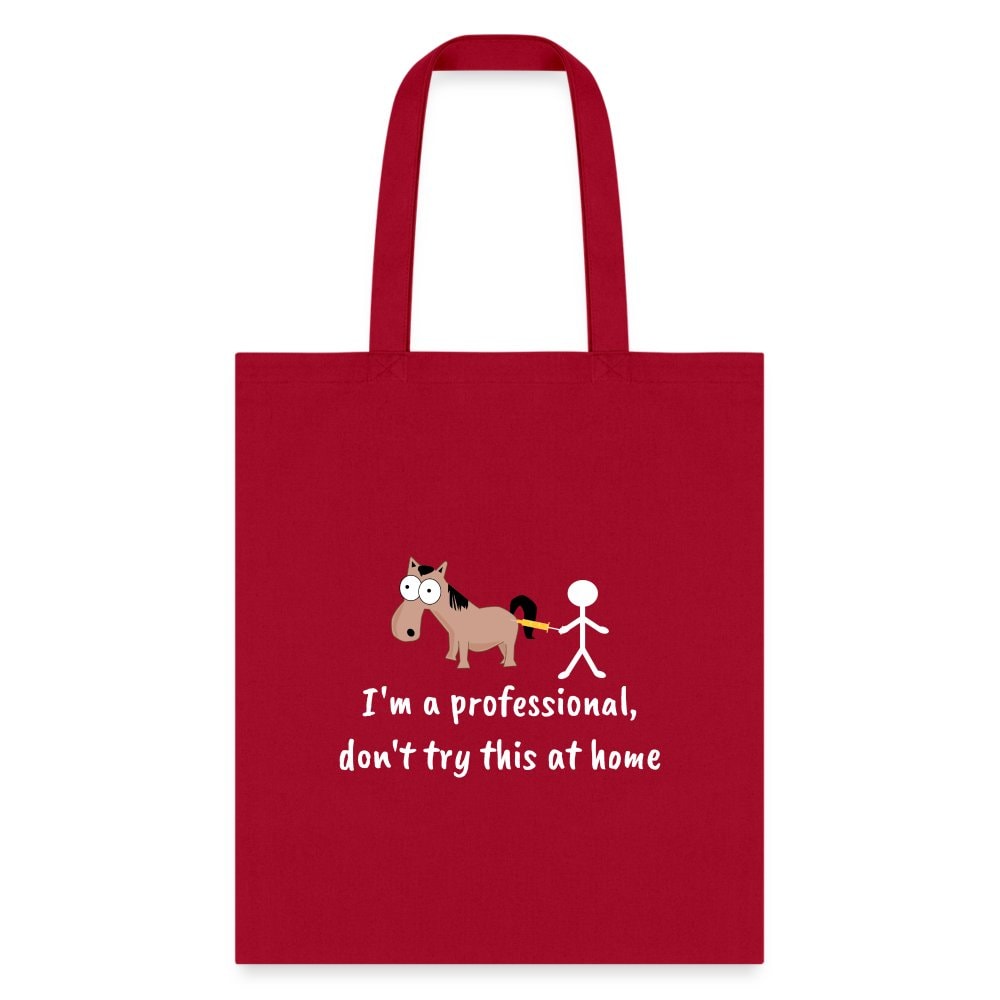 Don't Try This at Home Funny Graphic Tote Bag