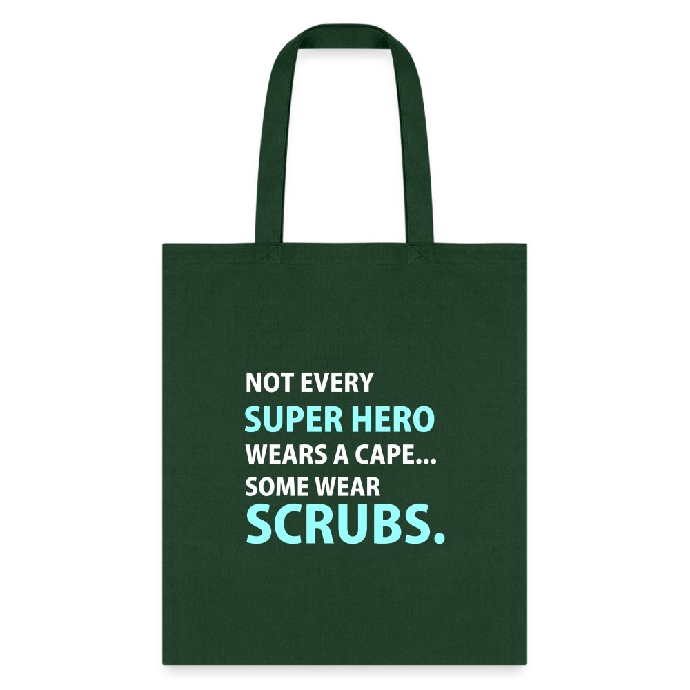 Veterinary Superhero Scrubs Cotton Tote Bag - Vet Tech Gift