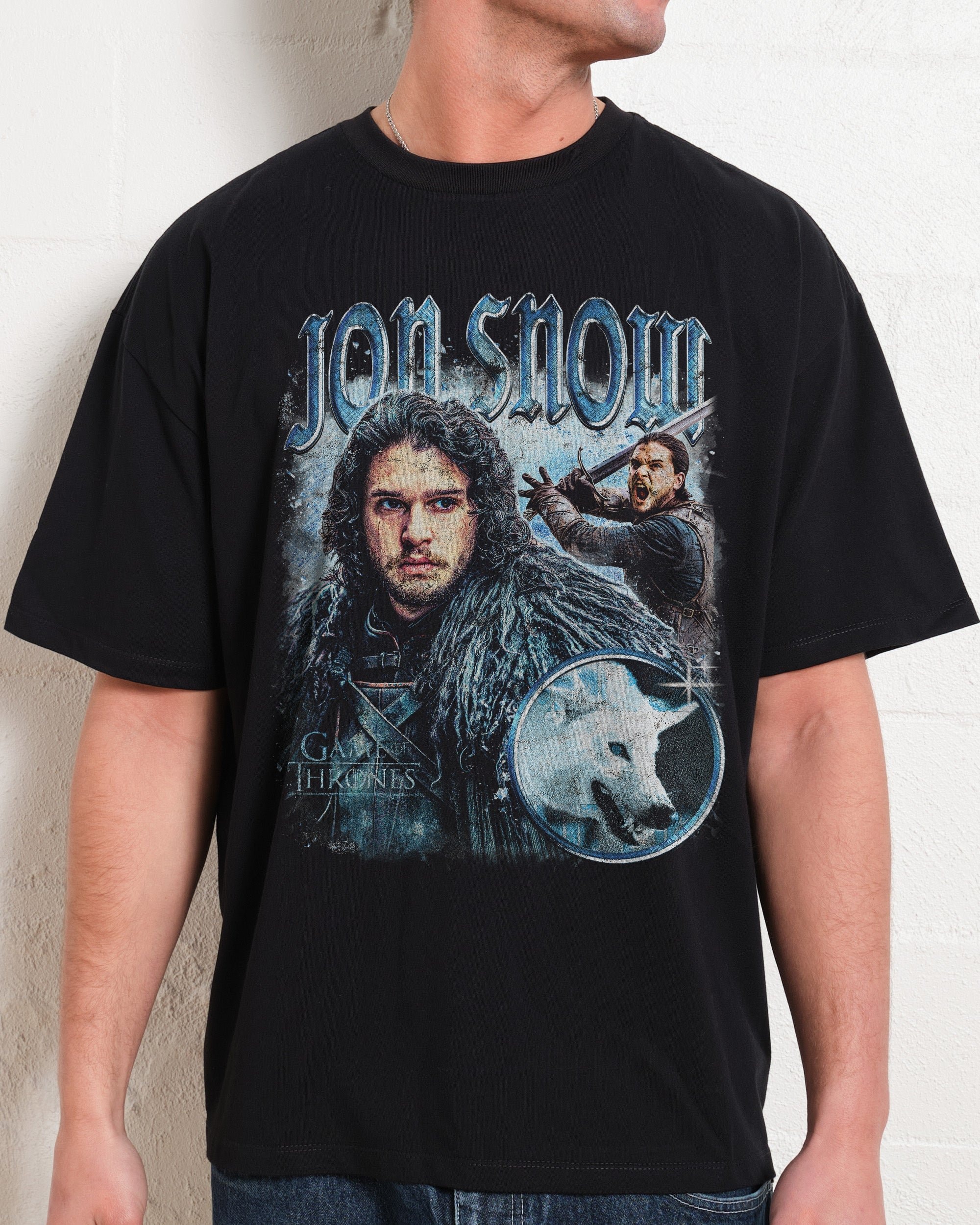 Vintage Jon Snow Oversized Graphic T-Shirt Game of Thrones Unisex Tee