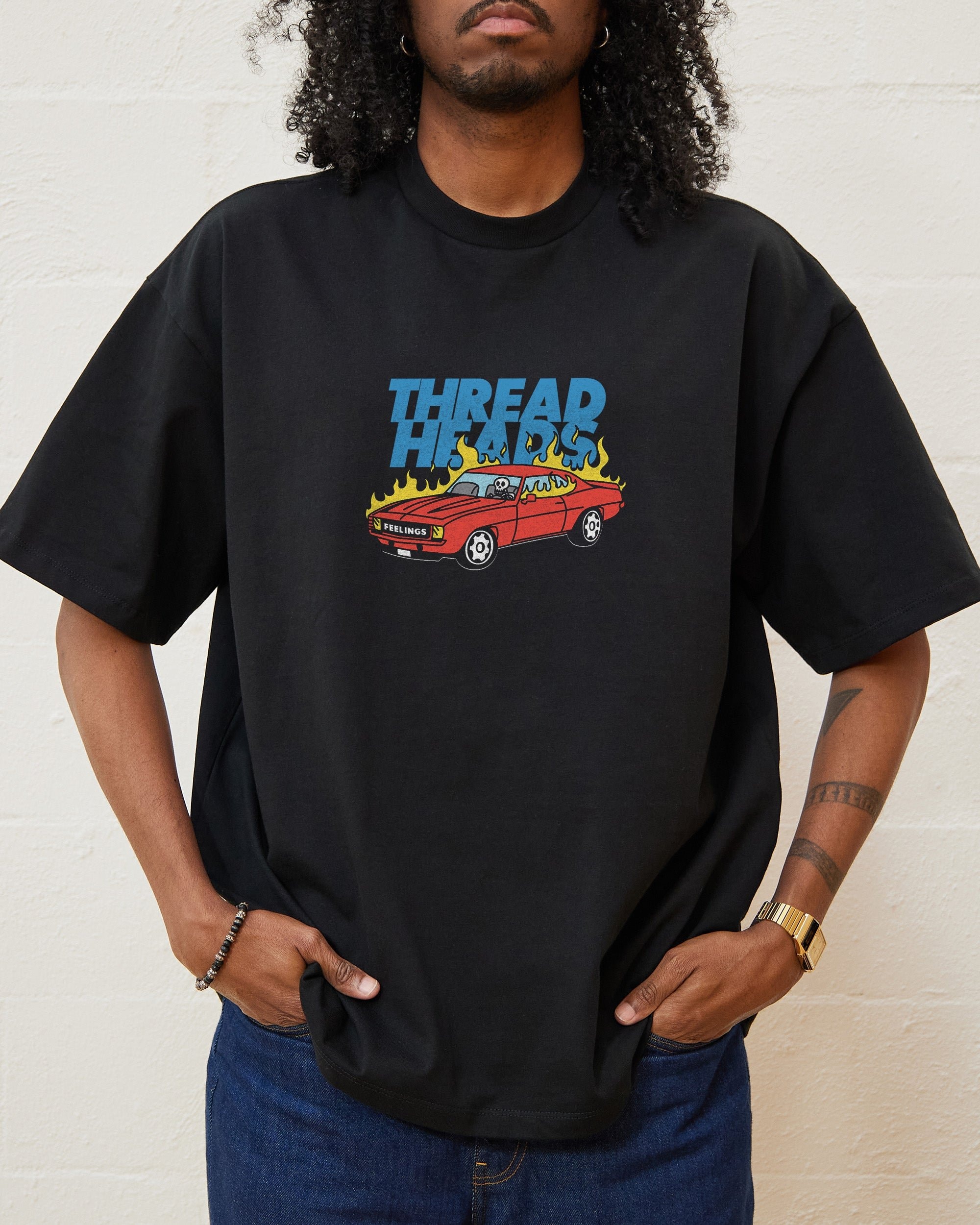Burning My Feelings Oversized Graphic Tee Unisex 100% Combed Cotton Heavyweight 275gsm