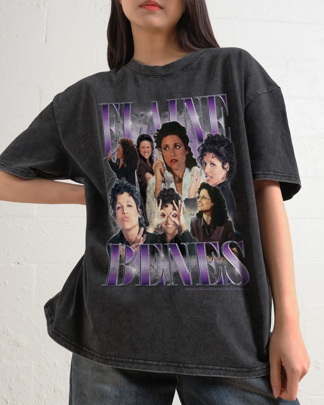 Vintage Elaine Oversized Graphic Tee Seinfeld Collab Unisex 90s Boxy Fit