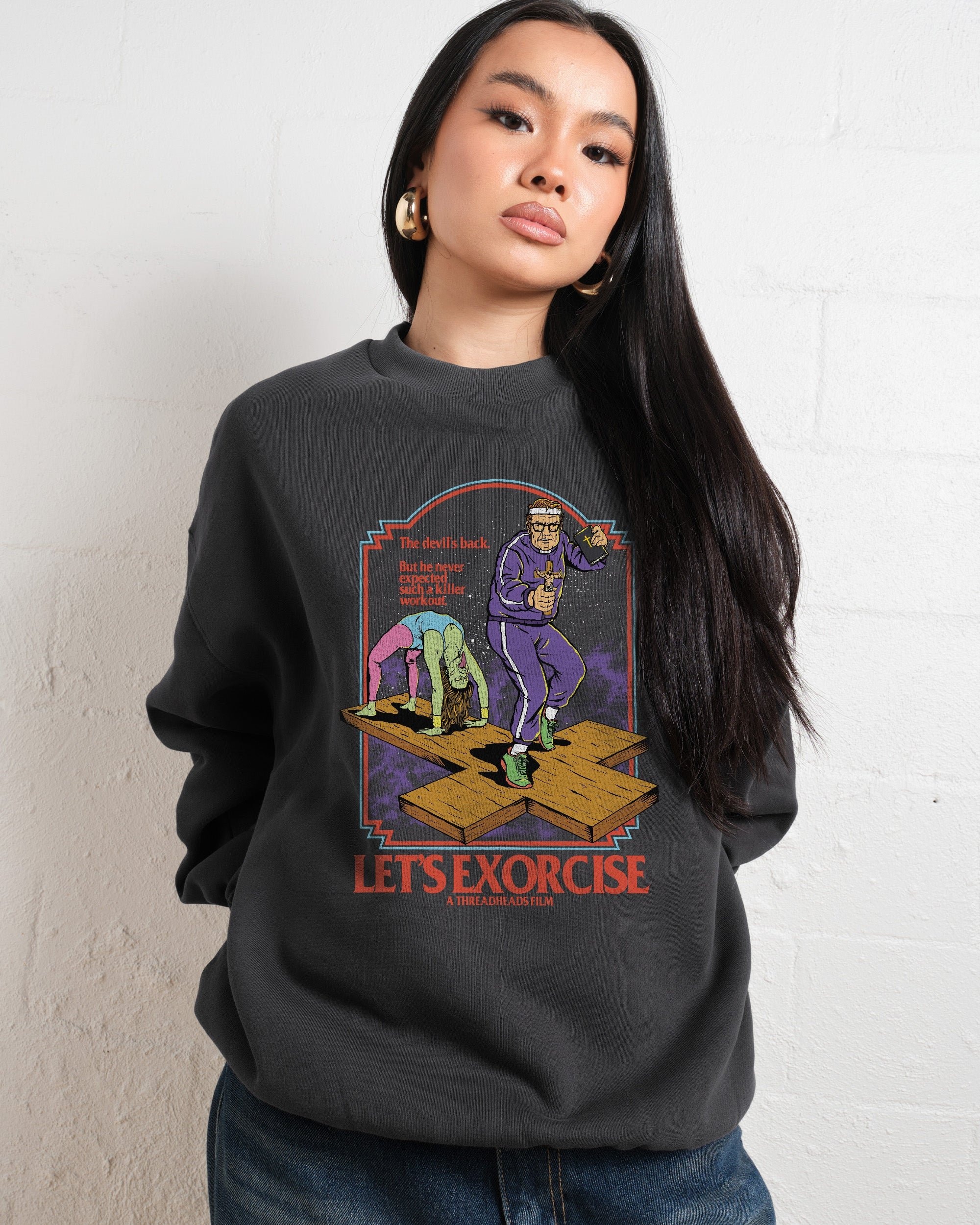 Let's Exorcise Unisex Graphic Sweatshirt - Threadheads 340gsm Cotton-Poly Blend