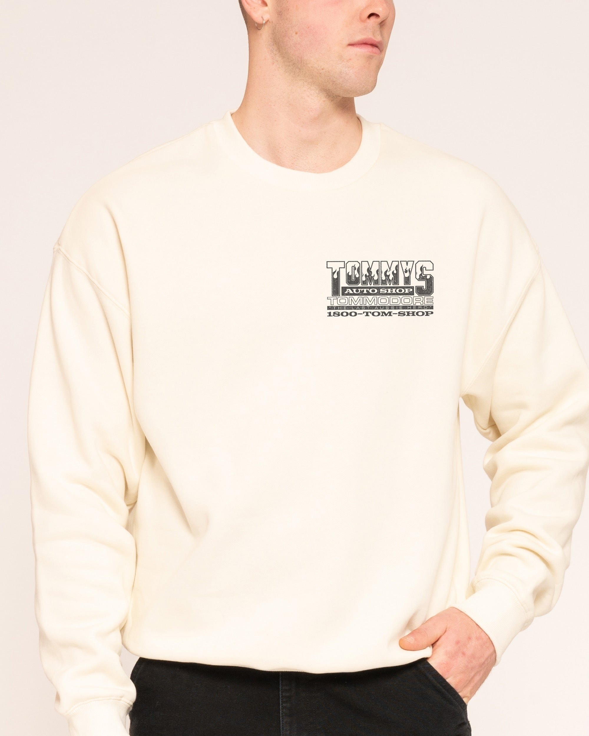 Tommy's Auto Shop Unisex Graphic Sweatshirt - 340gsm Cotton Polyester Blend
