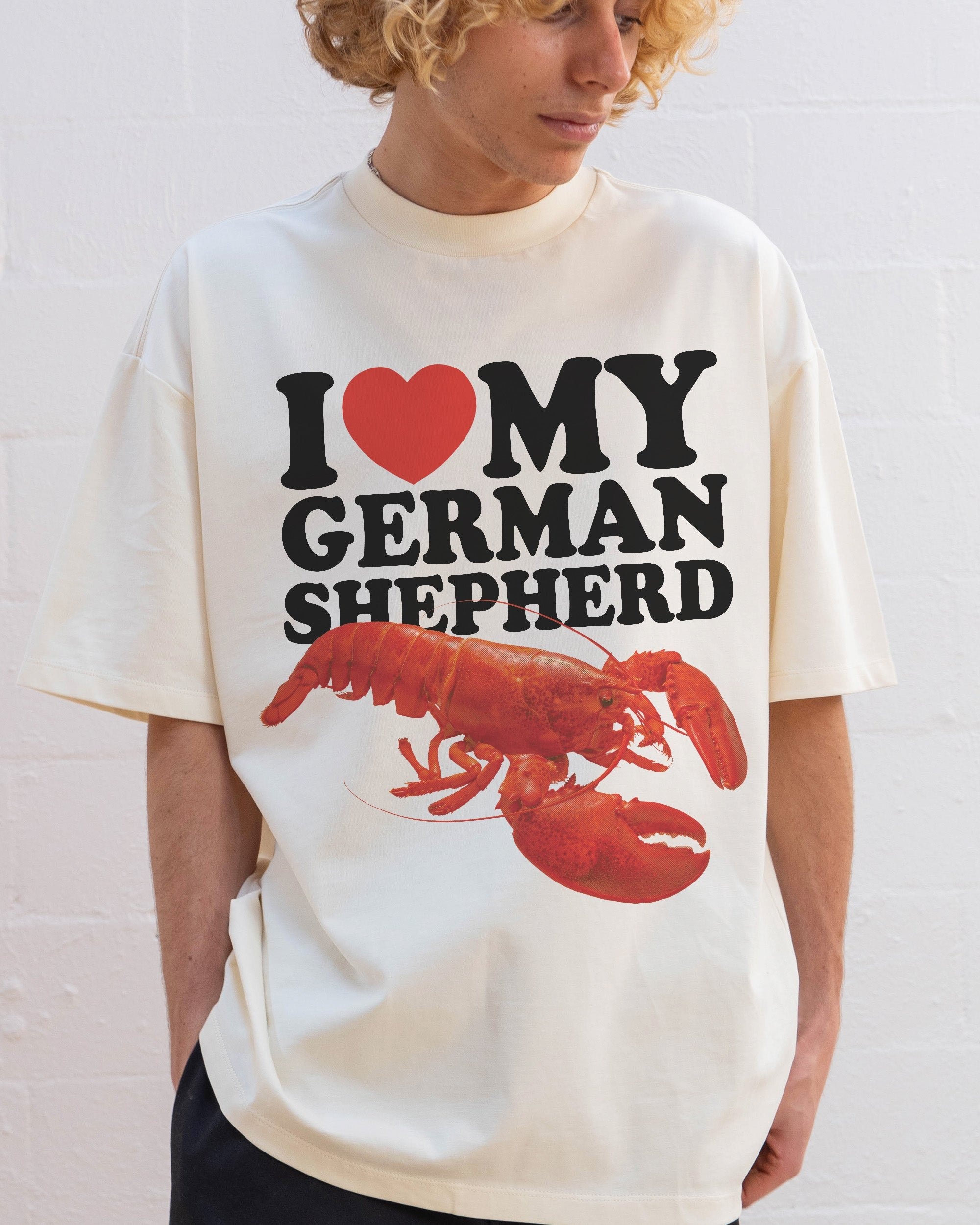 I Love My German Shepherd Oversized Graphic T-Shirt Unisex 100% Combed Cotton