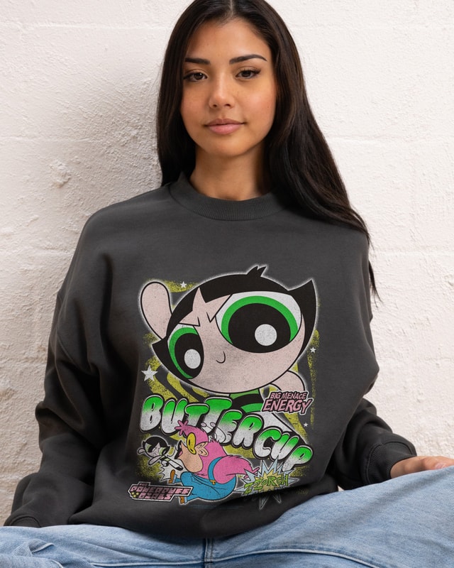 Buttercup Powerpuff Girls Unisex Graphic Sweatshirt - Premium 340gsm Cotton Poly Blend