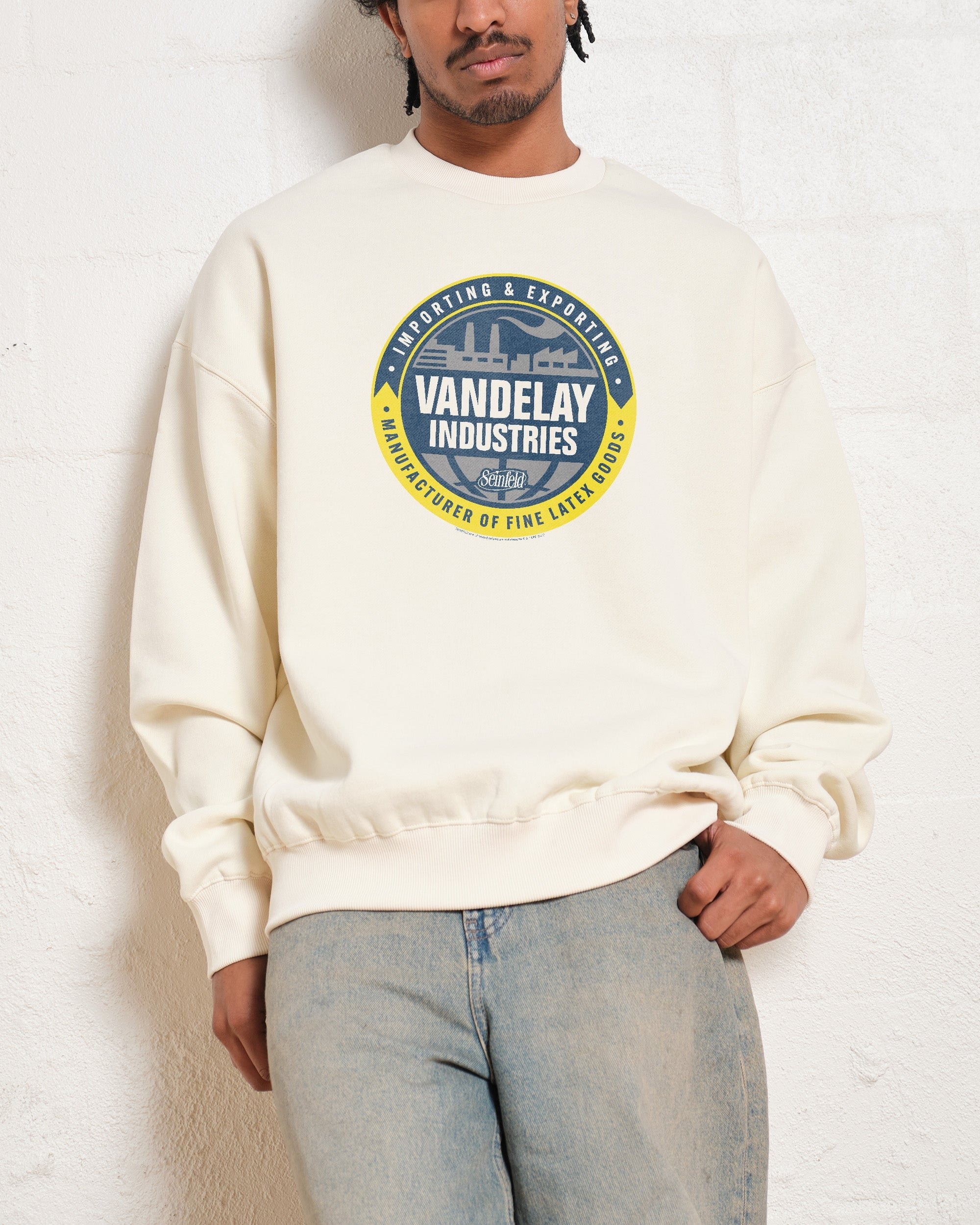 Vandelay Industries Logo Unisex Sweatshirt - Seinfeld Collab, 80% Cotton 340gsm