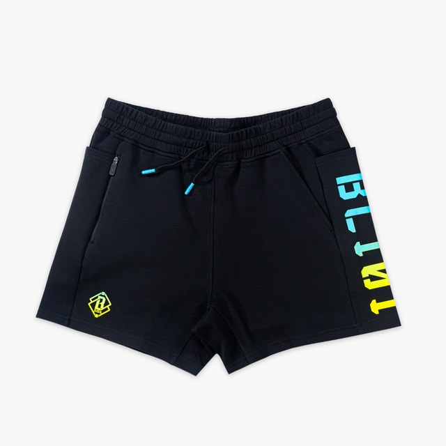 Diamond Relaxed Fit Sweatshorts - Black/Highlighter Men's Athletic Shorts
