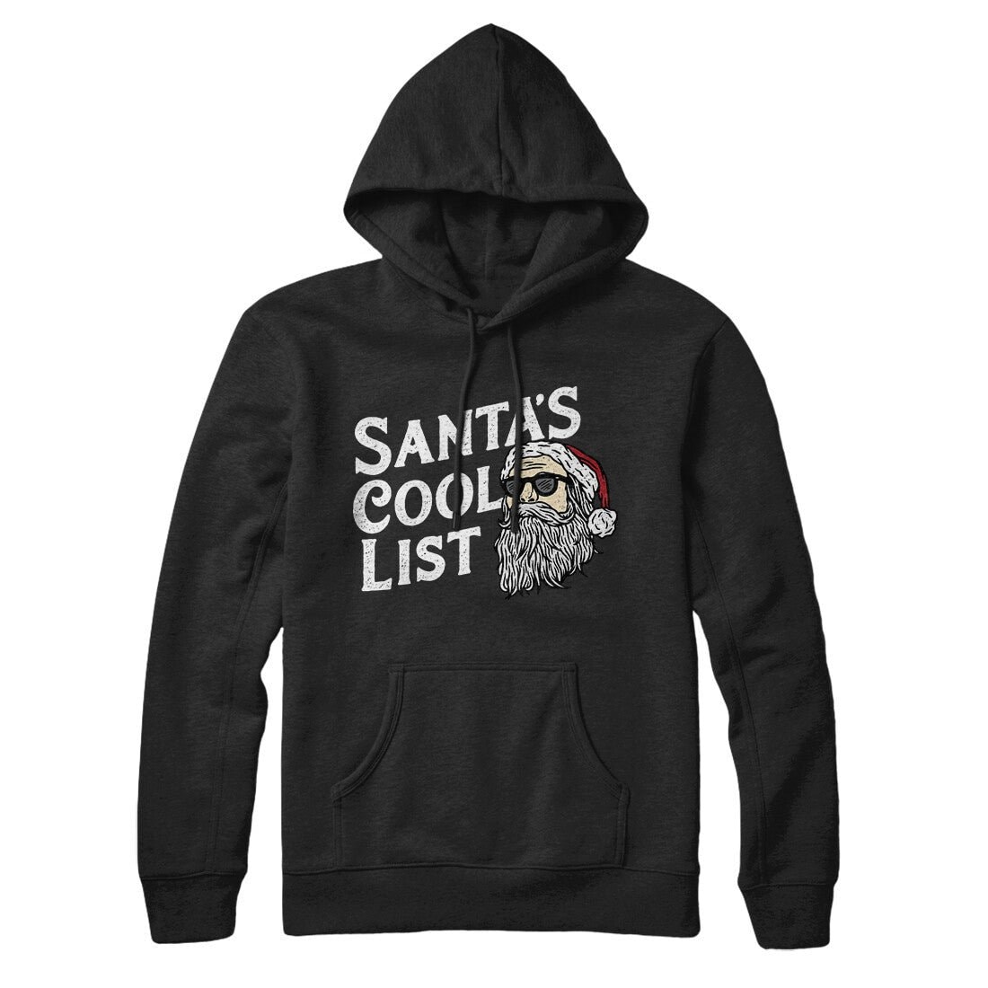 Santa’s Cool List Unisex Pullover Hoodie - Cotton Polyester Blend with Kangaroo Pocket
